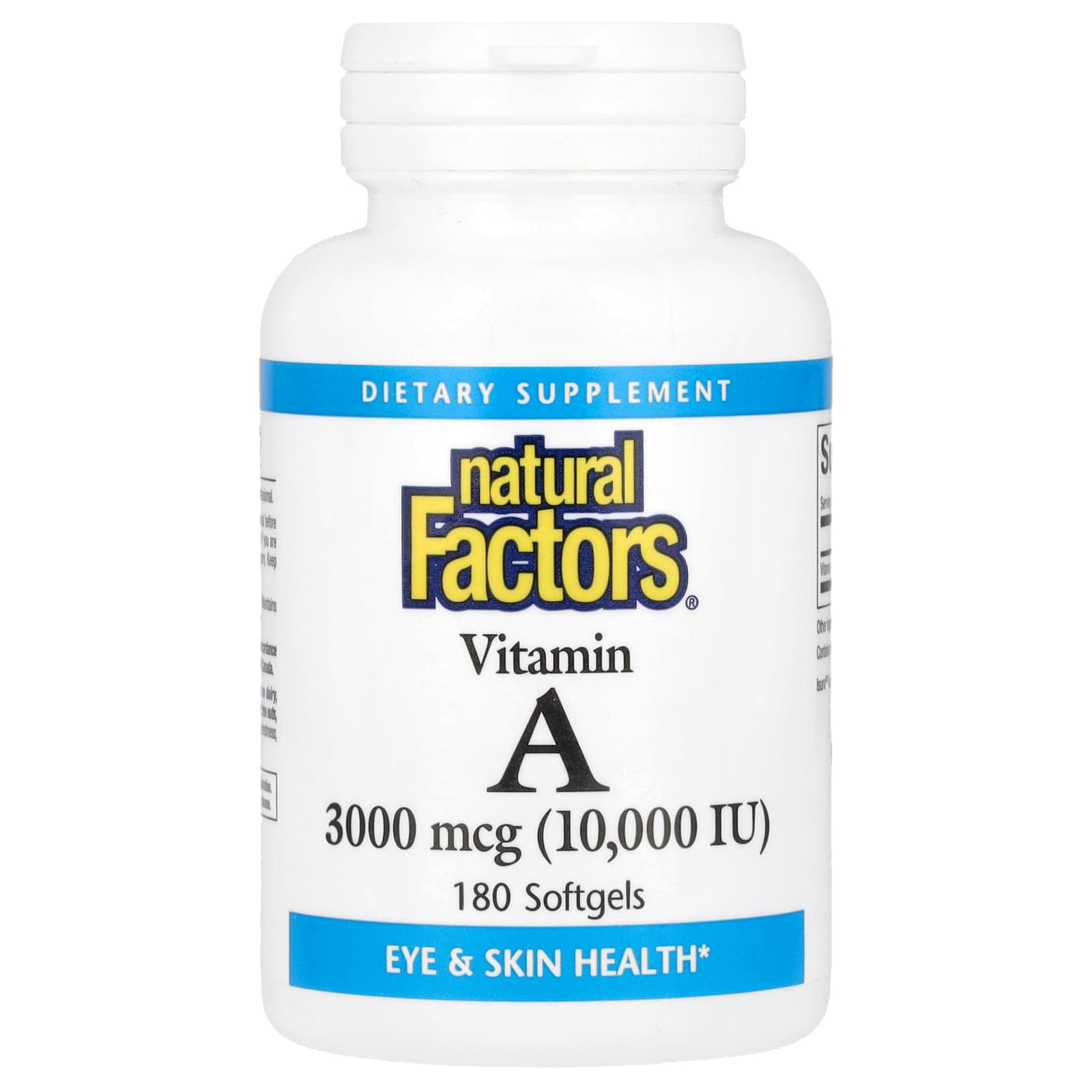Natural Factors Vitamin A – 180 capsules molles de Natural Factors