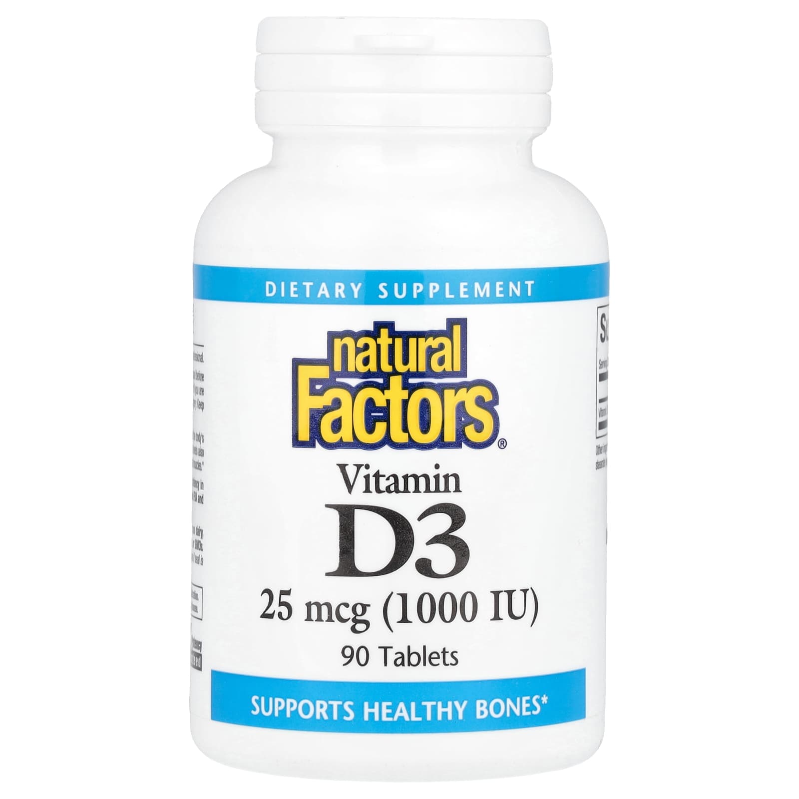 Natural Factors Vitamin D3 – 90 comprimés de Natural Factors