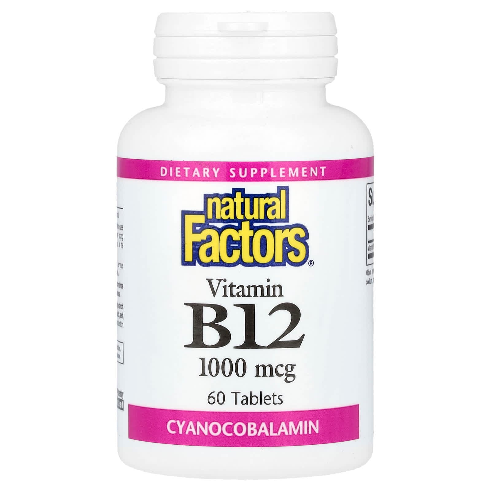 Natural Factors Vitamin B12 – 60 comprimés de Natural Factors