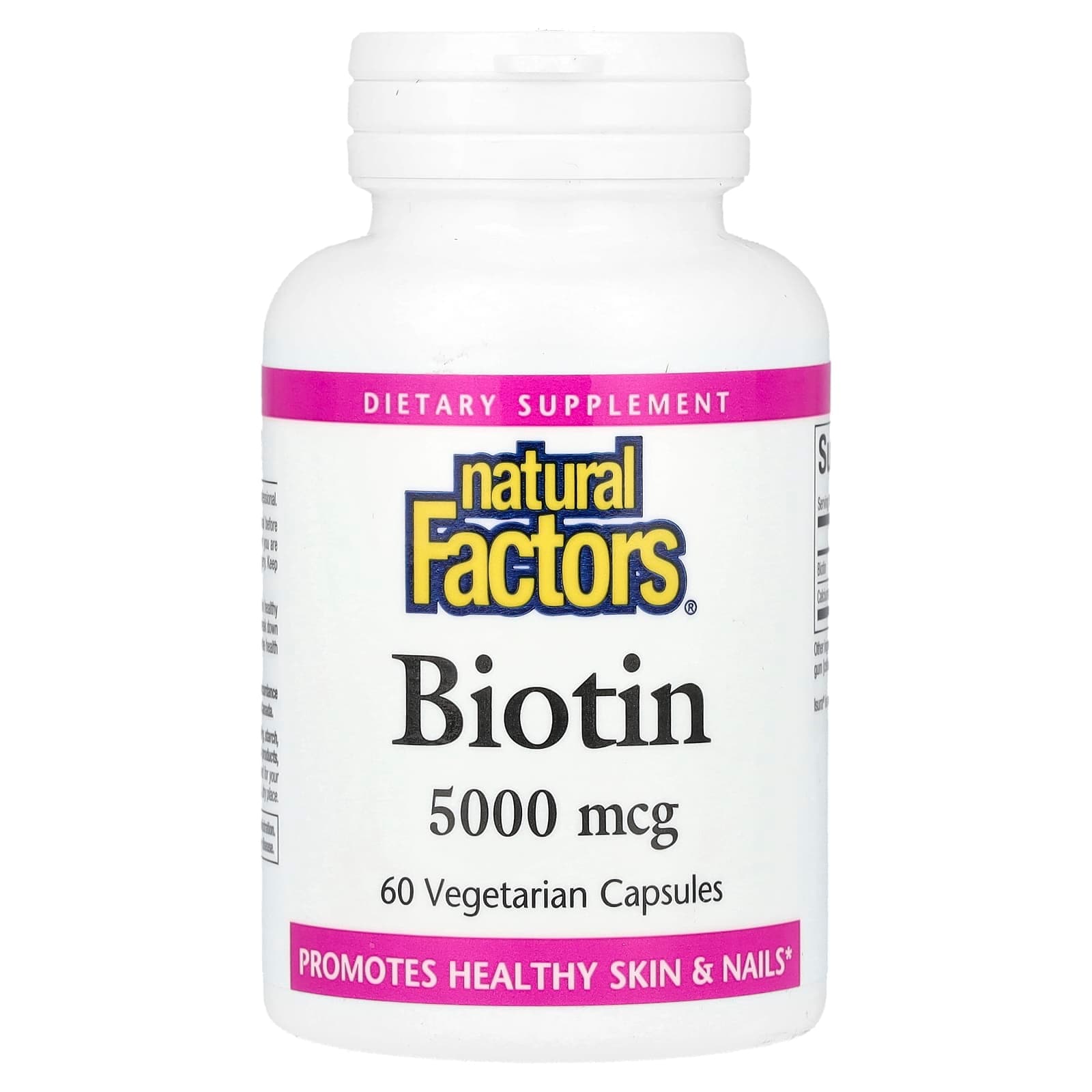 Natural Factors Biotin – 60 gélules végétales de Natural Factors