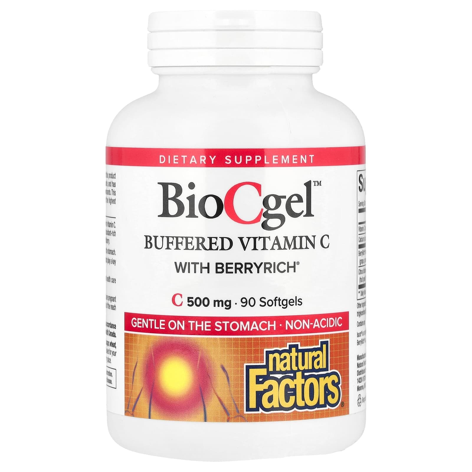 Natural Factors BioCgel – Buffered Vitamin C with BerryRich – 90 capsules molles de Natural Factors