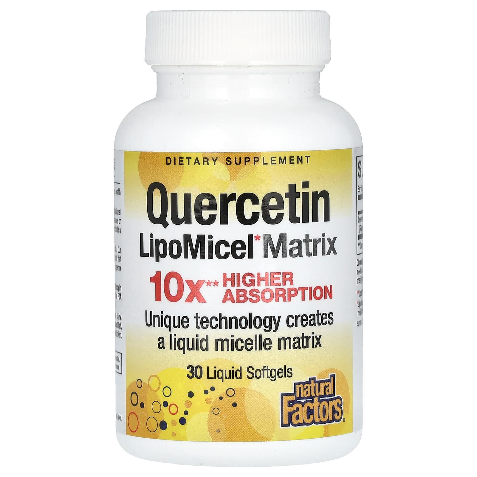 Natural Factors Quercetin LipoMicel Matrix – 250 mg de Natural Factors