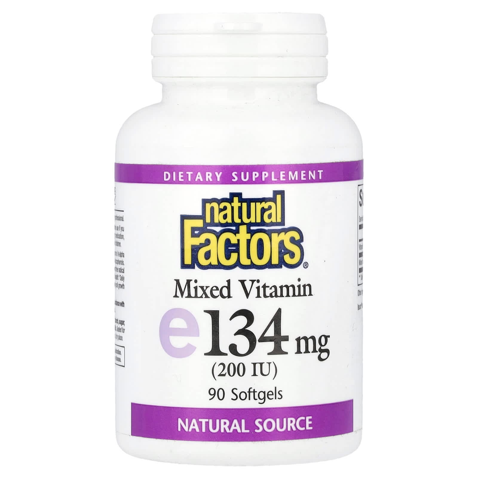 Natural Factors Mixed Vitamin E – 90 capsules molles de Natural Factors