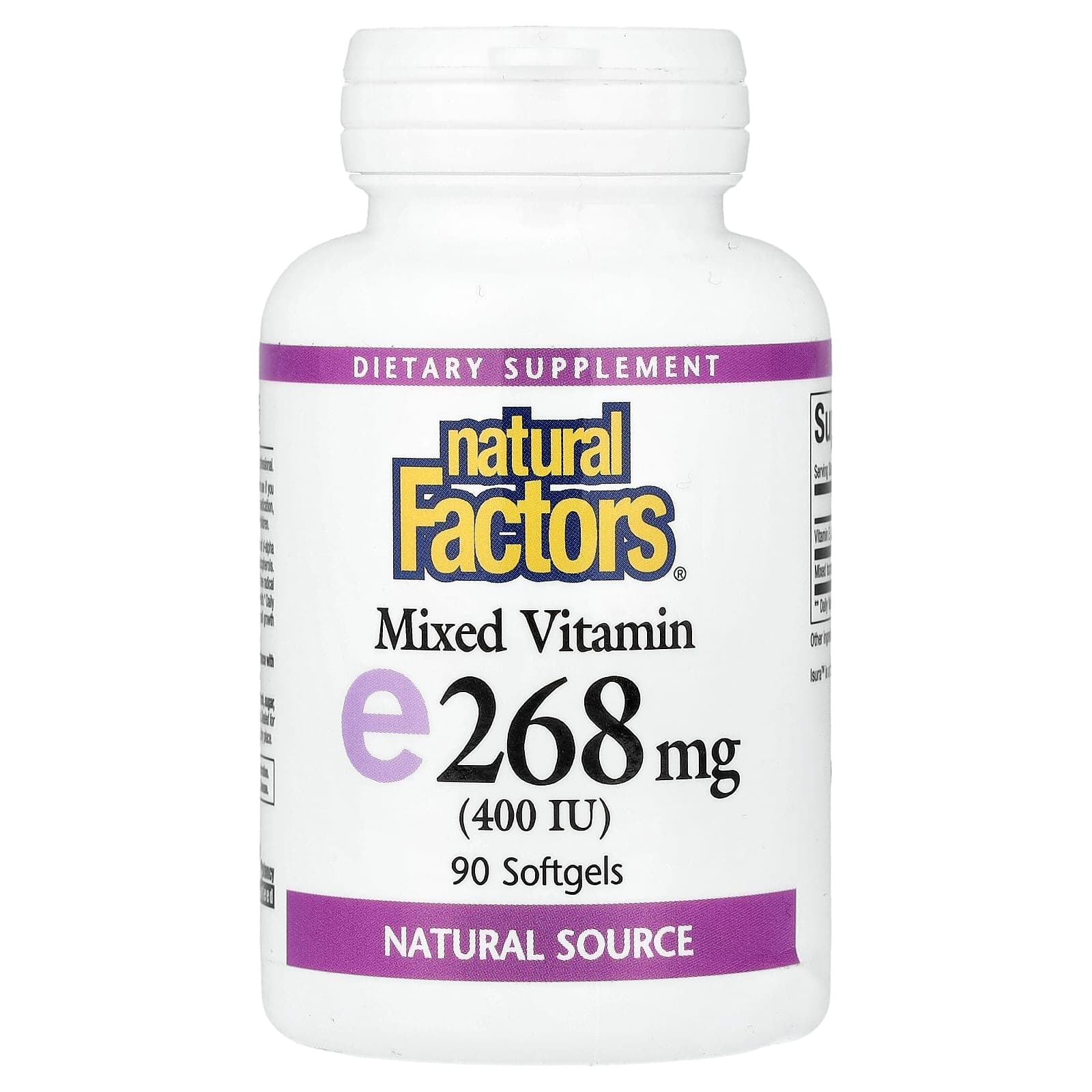 Natural Factors Mixed Vitamin E – 90 capsules molles de Natural Factors