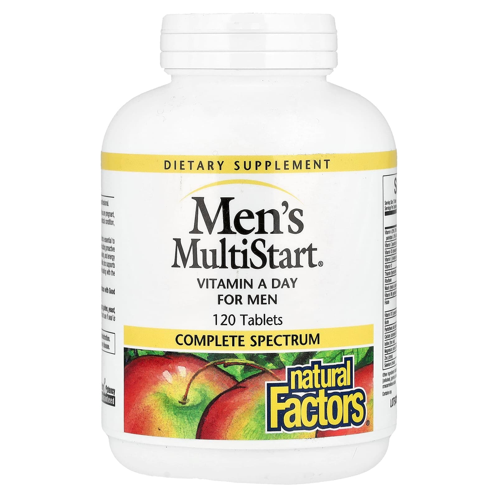 Natural Factors Men's MultiStart, Vitamin A Day For Men – 120 comprimés de Natural Factors