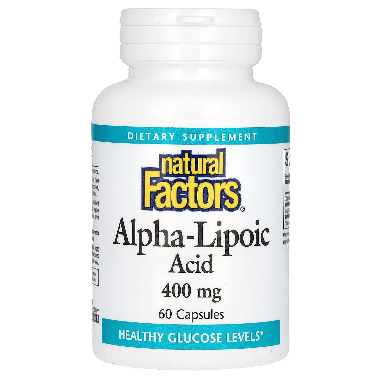 Natural Factors Alpha-Lipoic Acid – 60 gélules de Natural Factors