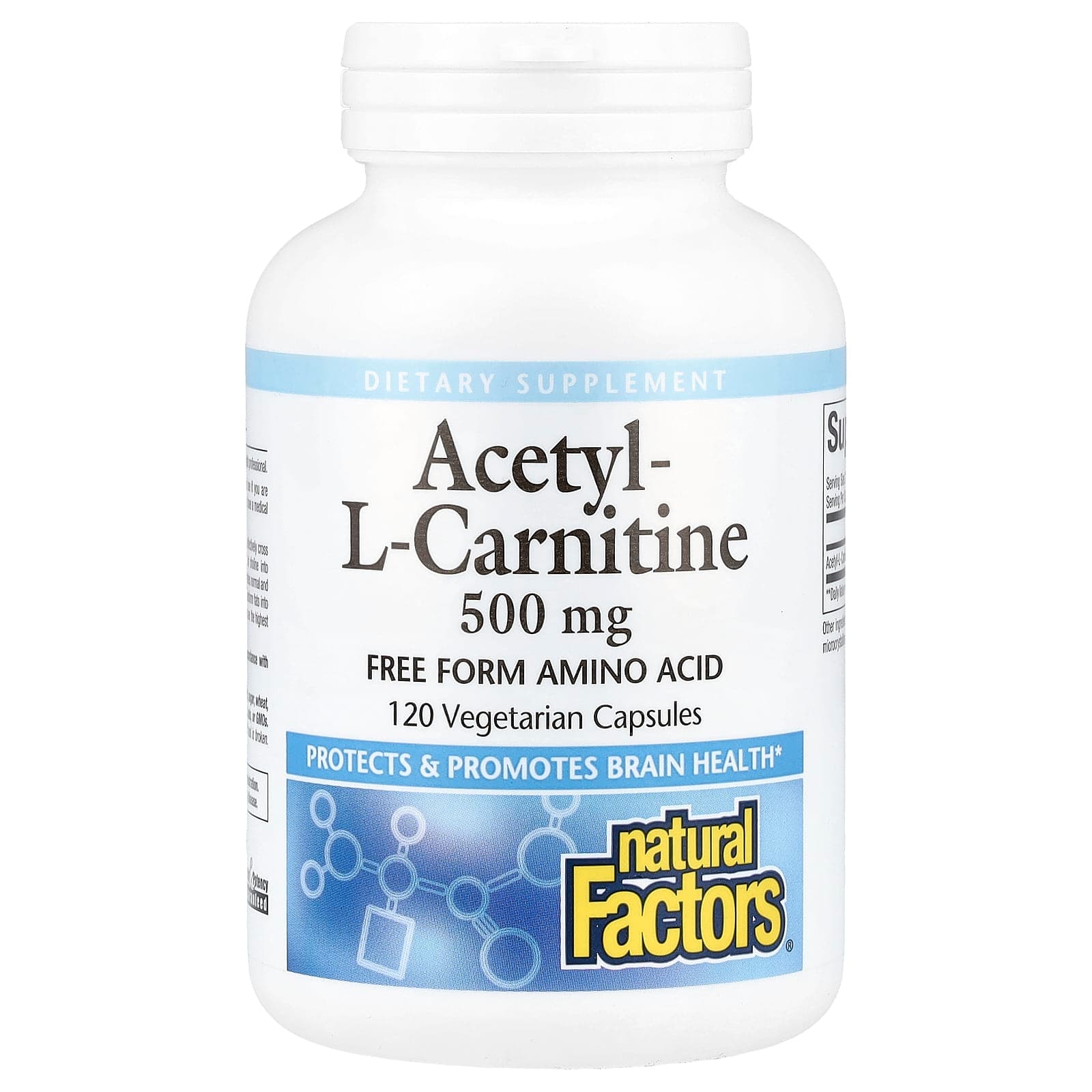 Natural Factors Acetyl-L-Carnitine – 120 gélules végétales de Natural Factors