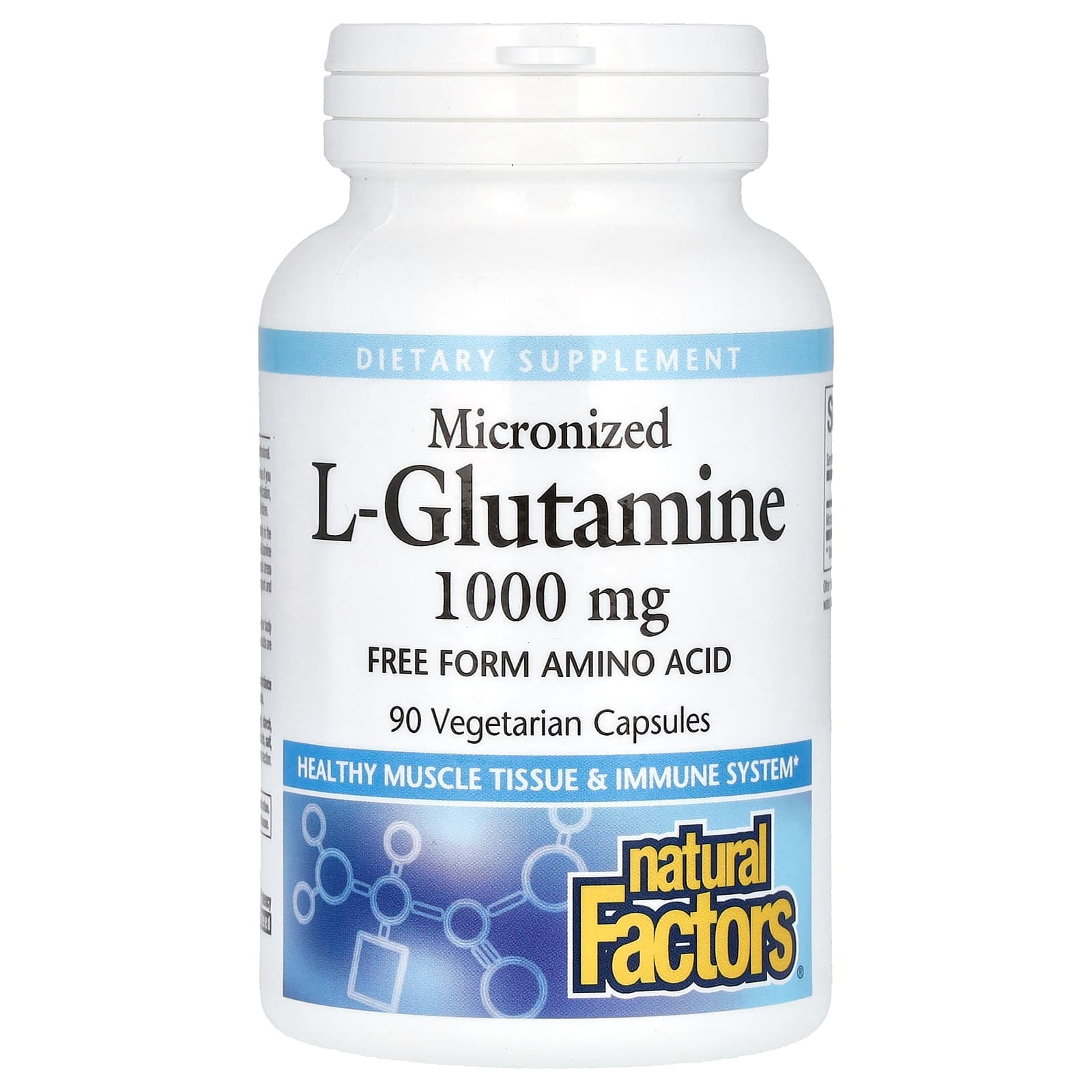 Natural Factors Micronized L-Glutamine – 90 gélules végétales de Natural Factors