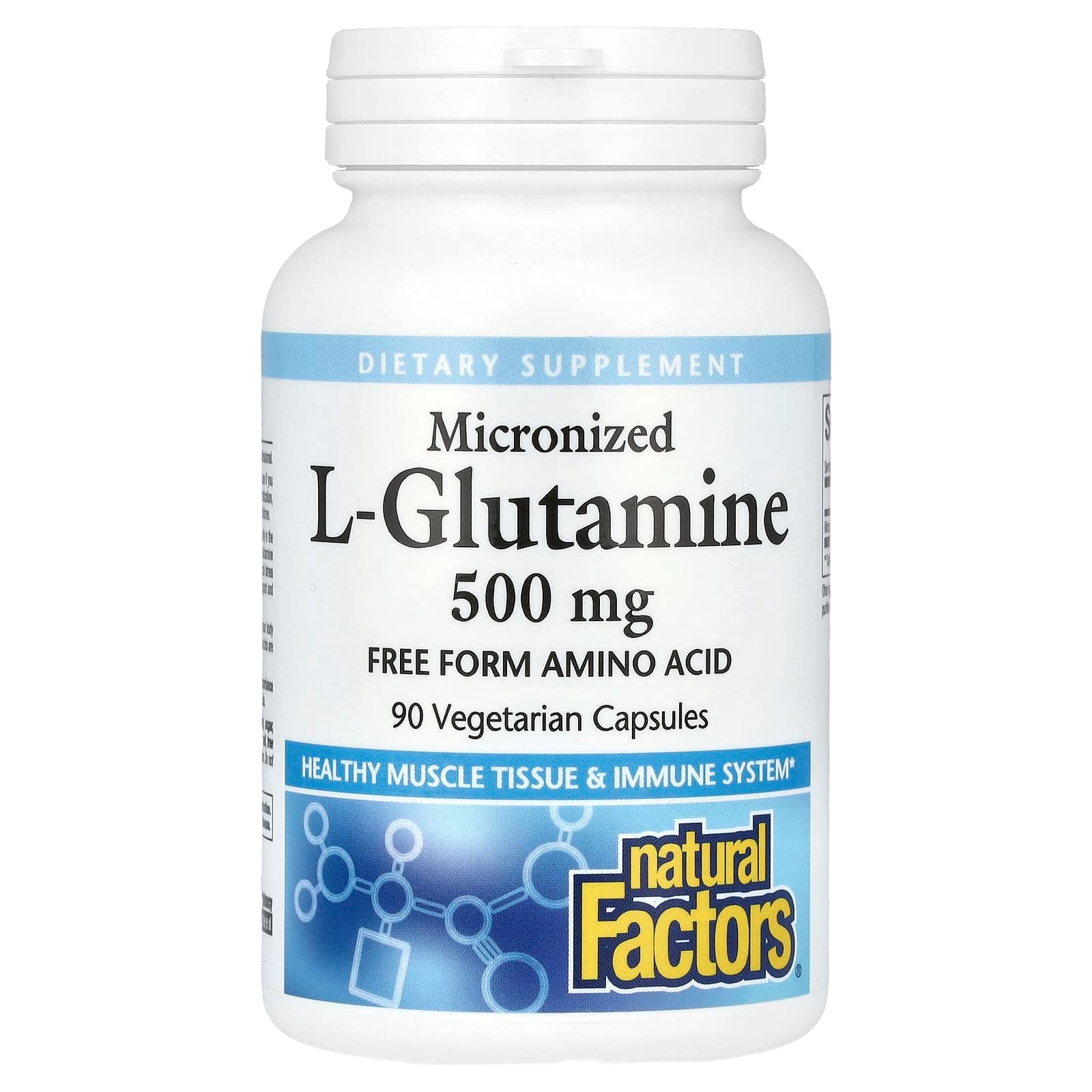 Natural Factors Micronized L-Glutamine – 90 gélules végétales de Natural Factors