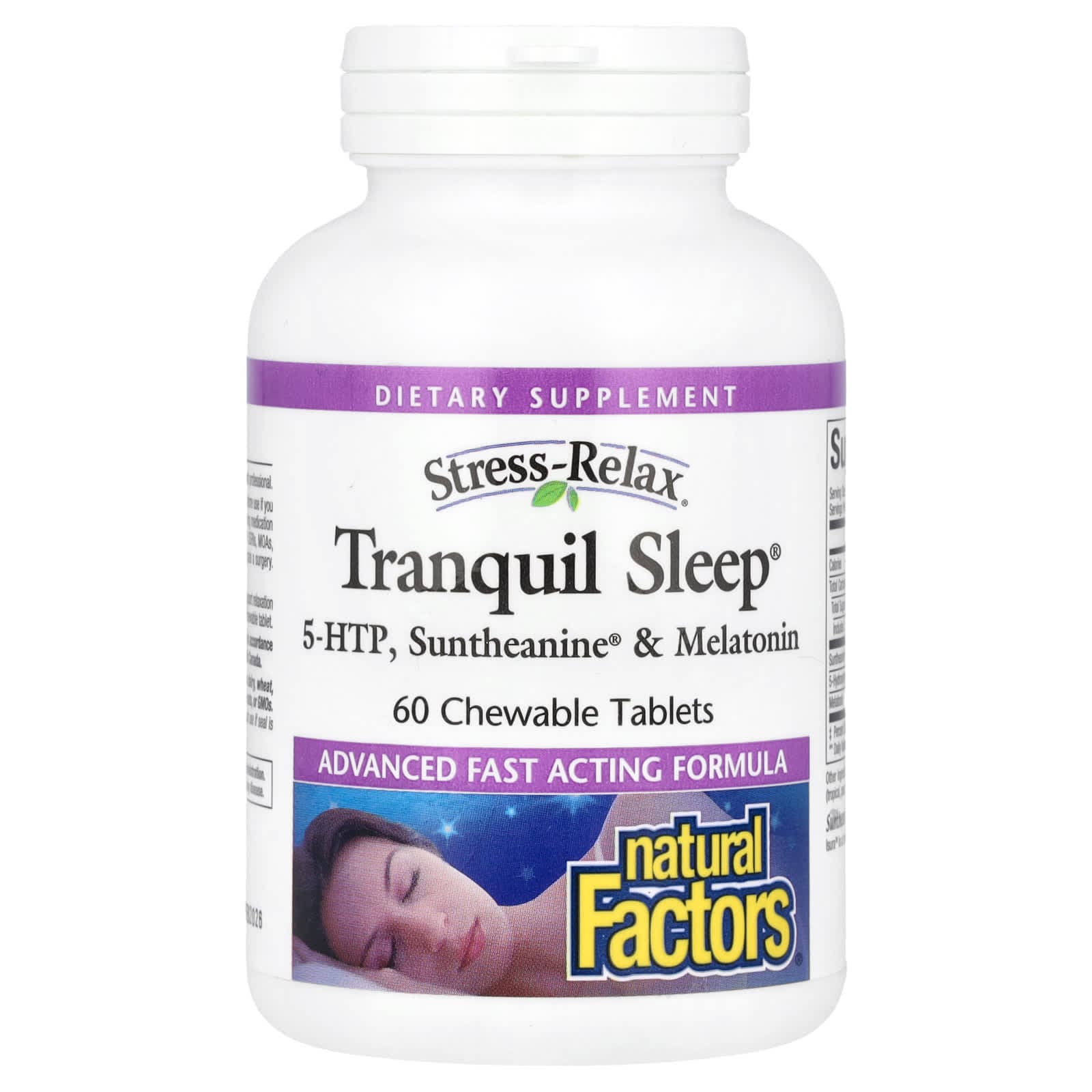 Natural Factors Stress-Relax, Tranquil Sleep, 60 Chewable Tablets de Natural Factors