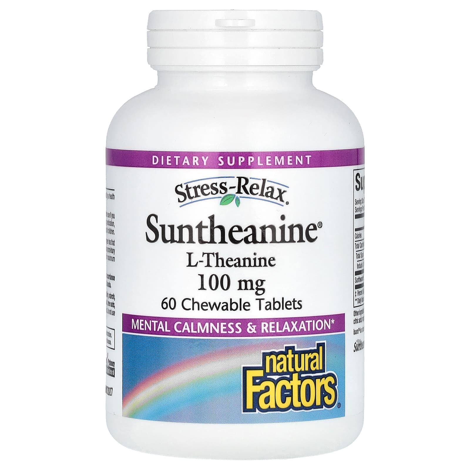 Natural Factors Stress-Relax, Suntheanine, L-Theanine – 100 mg de Natural Factors