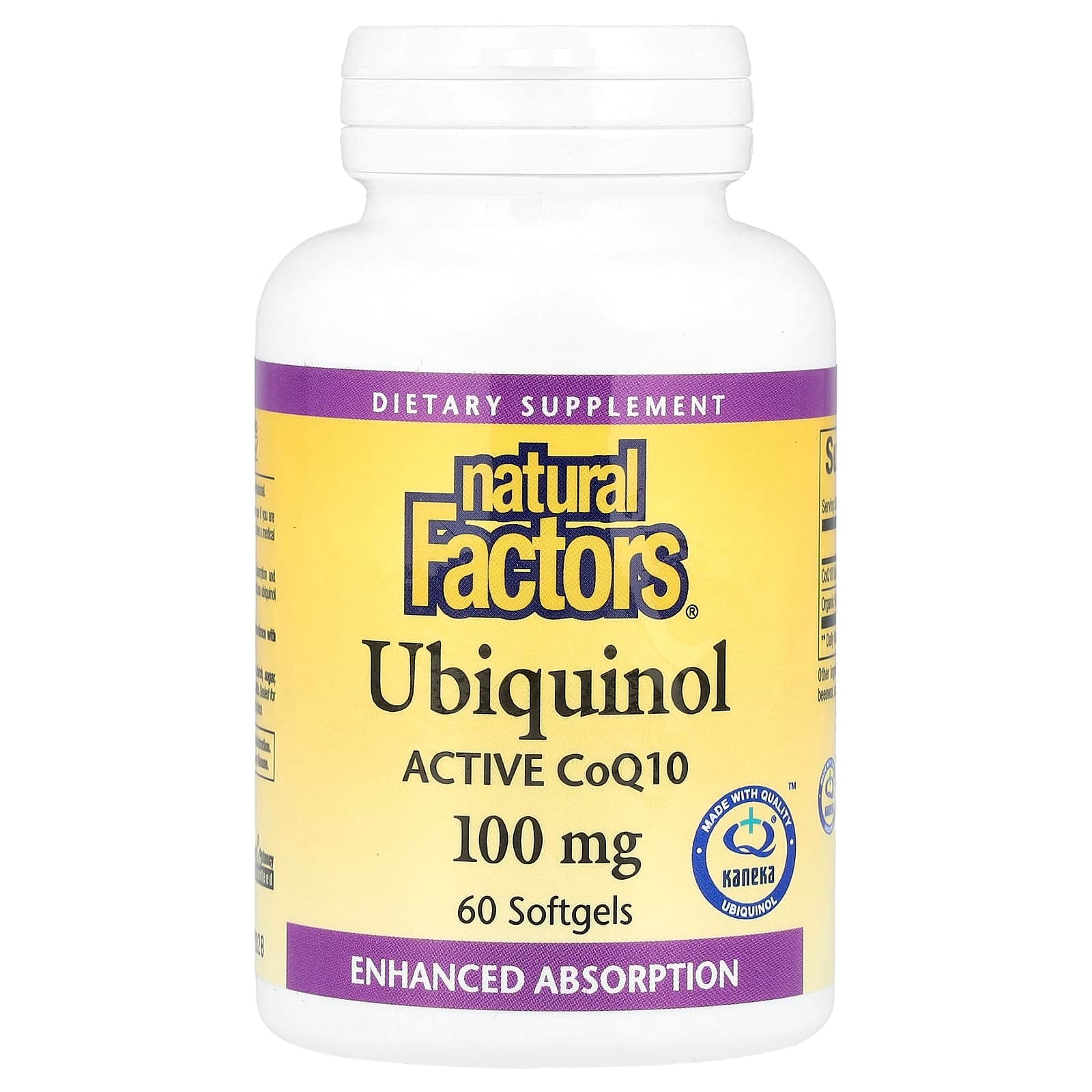 Natural Factors Ubiquinol – 60 capsules molles de Natural Factors