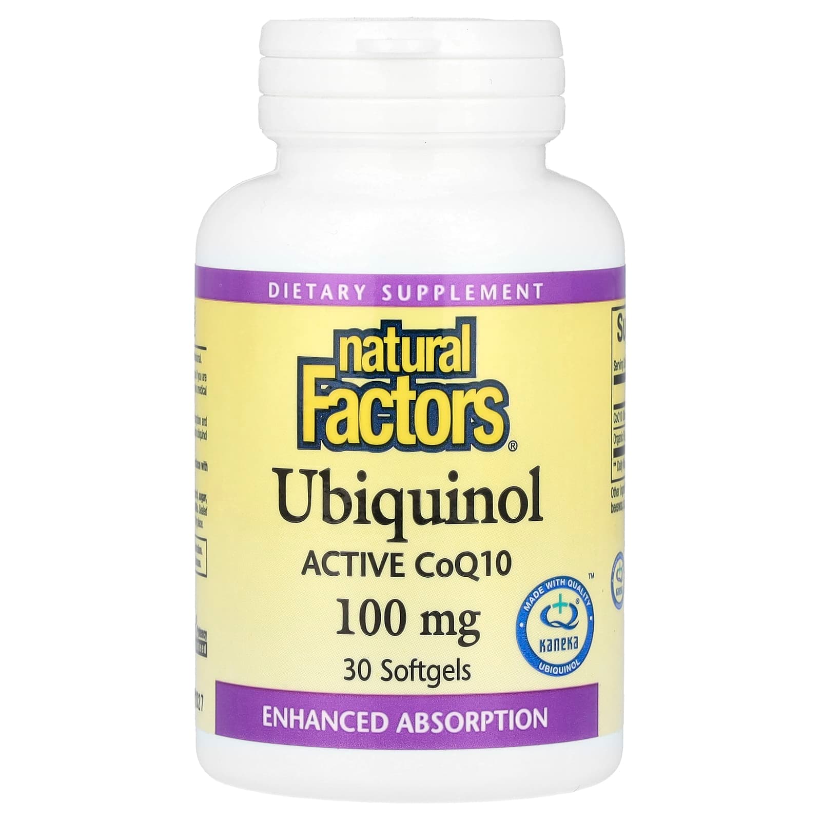 Natural Factors Ubiquinol – 30 capsules molles de Natural Factors