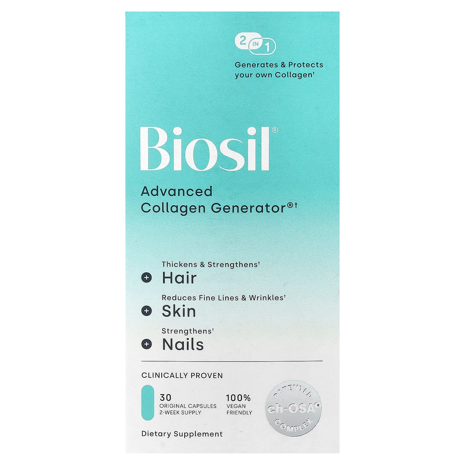 Biosil Advanced Collagen Generator, 30 Original Capsules de Biosil