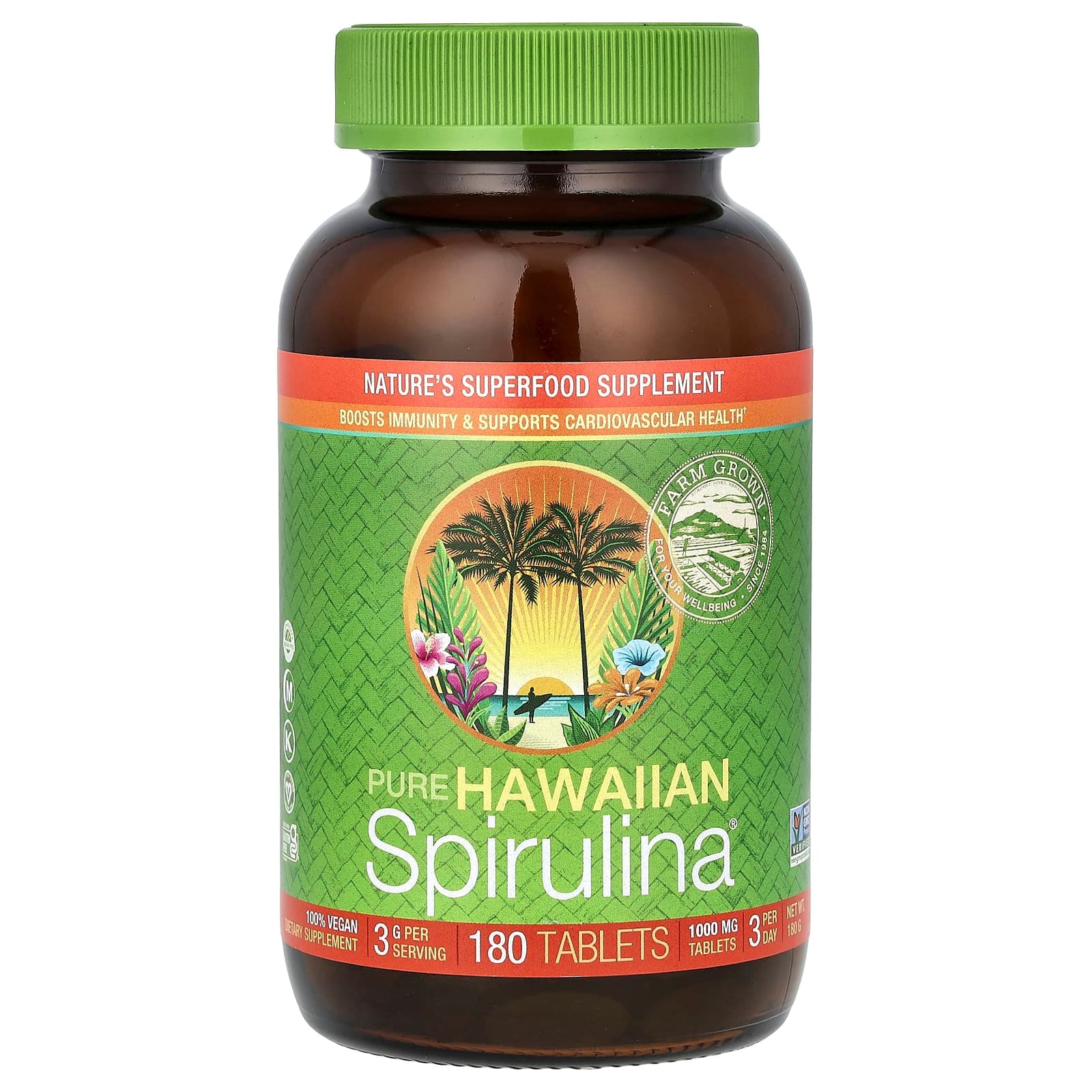 Nutrex Hawaii Pure Hawaiian Spirulina – 180 comprimés de Nutrex Hawaii