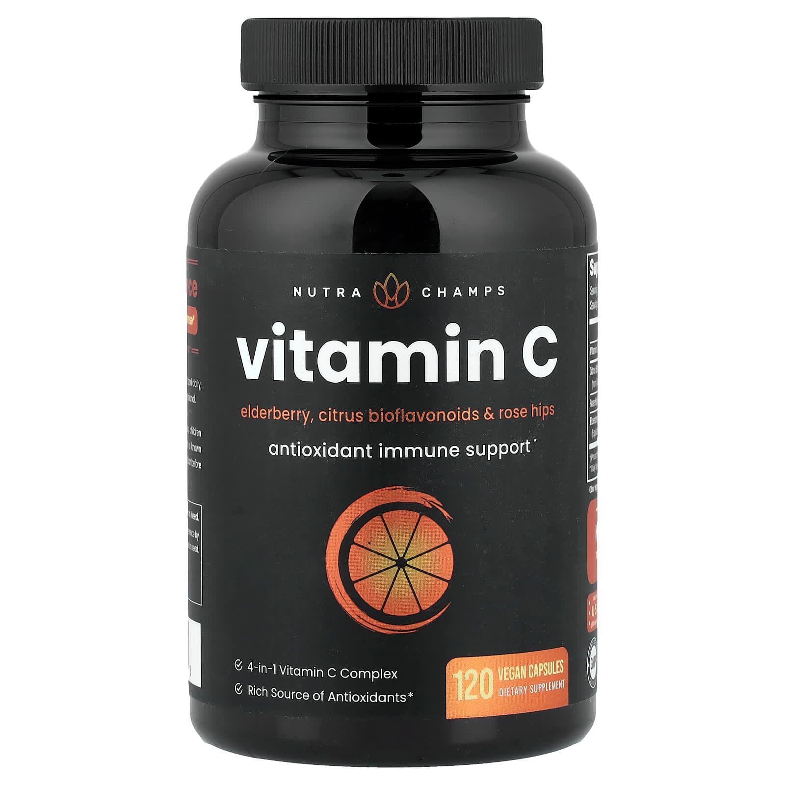 NutraChamps Vitamin C – 120 gélules véganes de NutraChamps