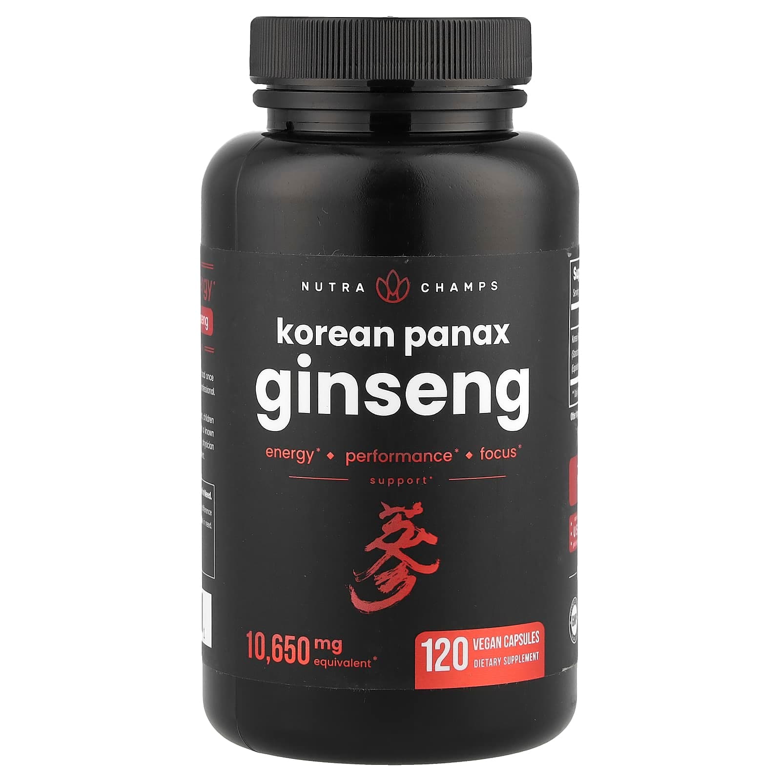 NutraChamps Korean Panax Ginseng – 120 gélules véganes de NutraChamps