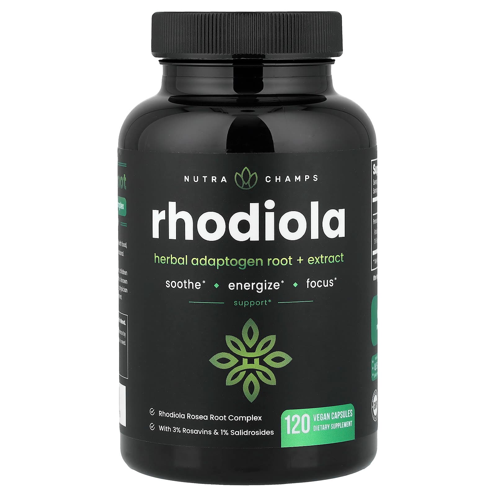 NutraChamps Rhodiola – 120 gélules véganes de NutraChamps