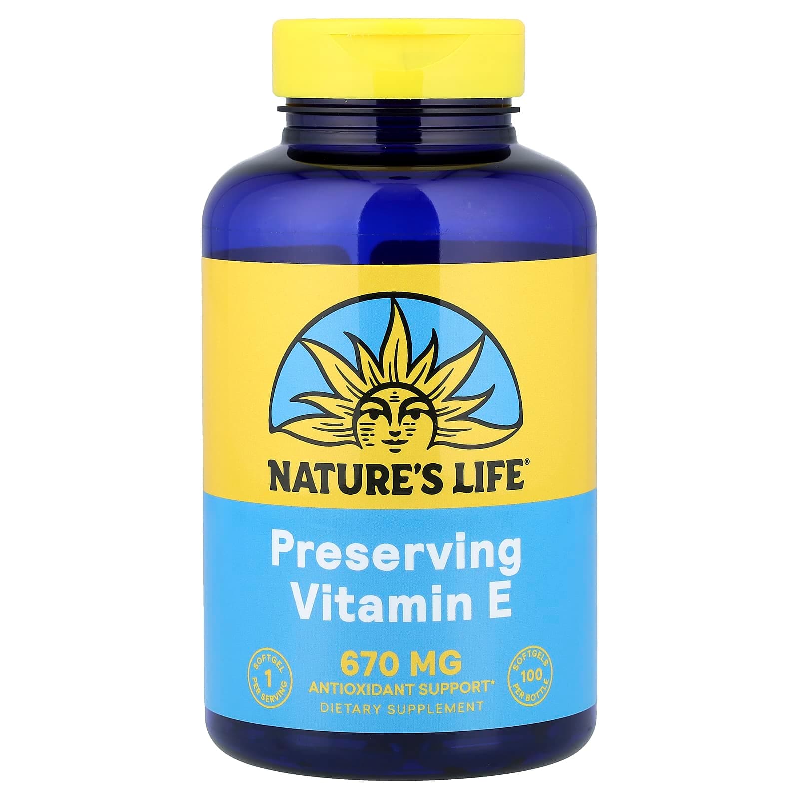 Nature's Life Preserving Vitamin E – 100 capsules molles de Nature's Life