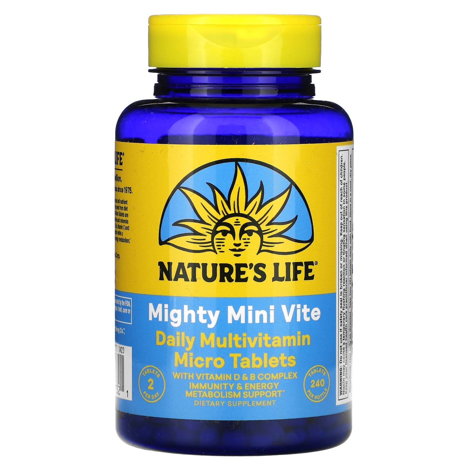 Nature's Life Mighty Mini Vite, Daily Multivitamin, 240 Micro Tablets de Nature's Life