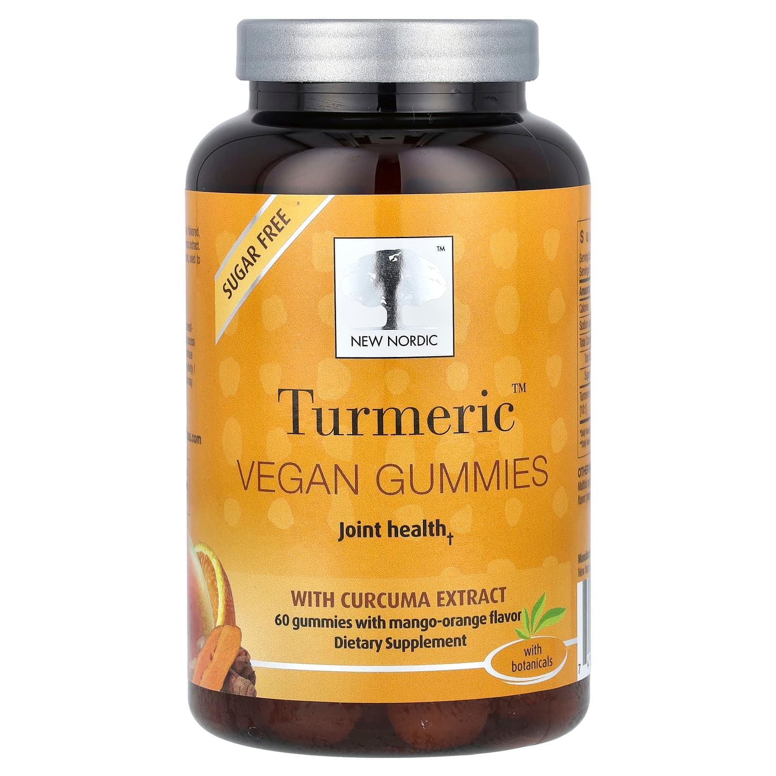 New Nordic Turmeric Vegan Gummies with Curcuma Extract – Mango-Orange – 60 gommes de New Nordic