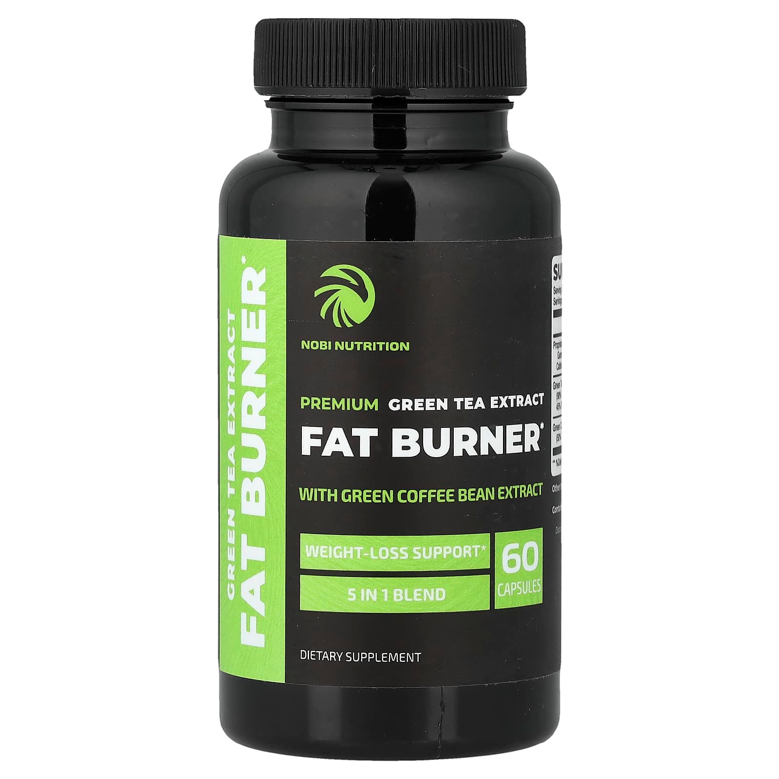 Nobi Nutrition Fat Burner, Premium Green Tea Extract – 60 gélules de Nobi Nutrition