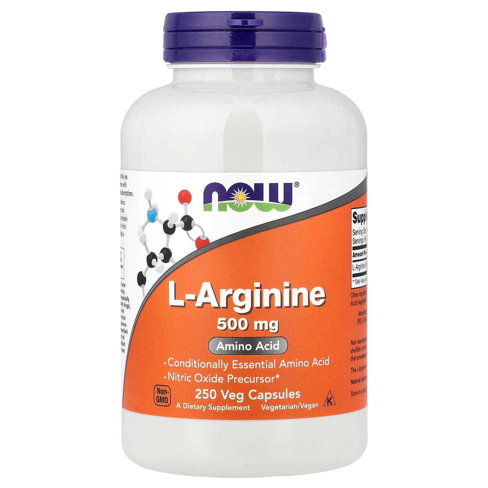 NOW Foods L-Arginine – 250 gélules végétales de NOW Foods