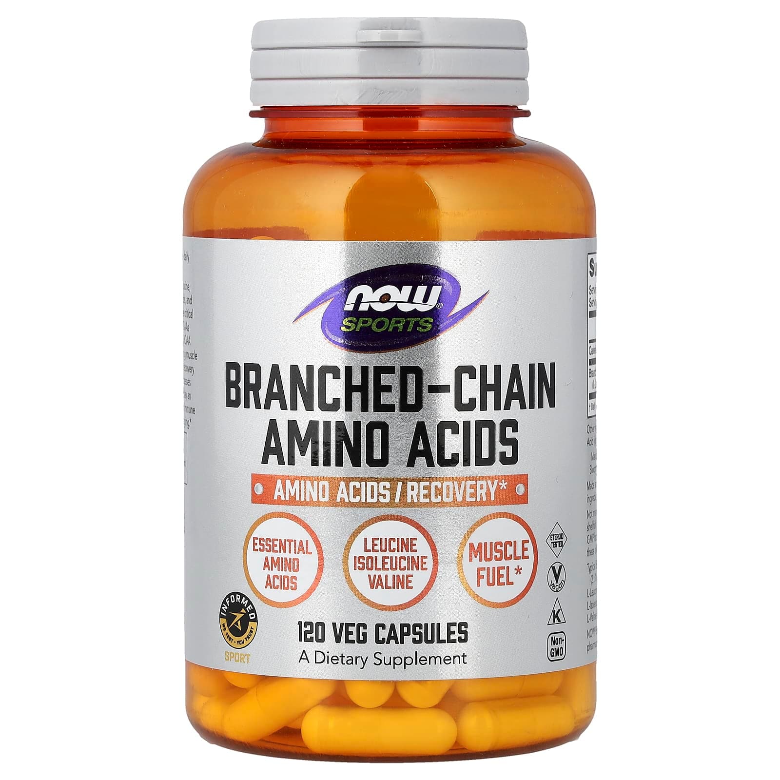 NOW Foods Sports, Branched-Chain Amino Acids – 120 gélules végétales de NOW Foods