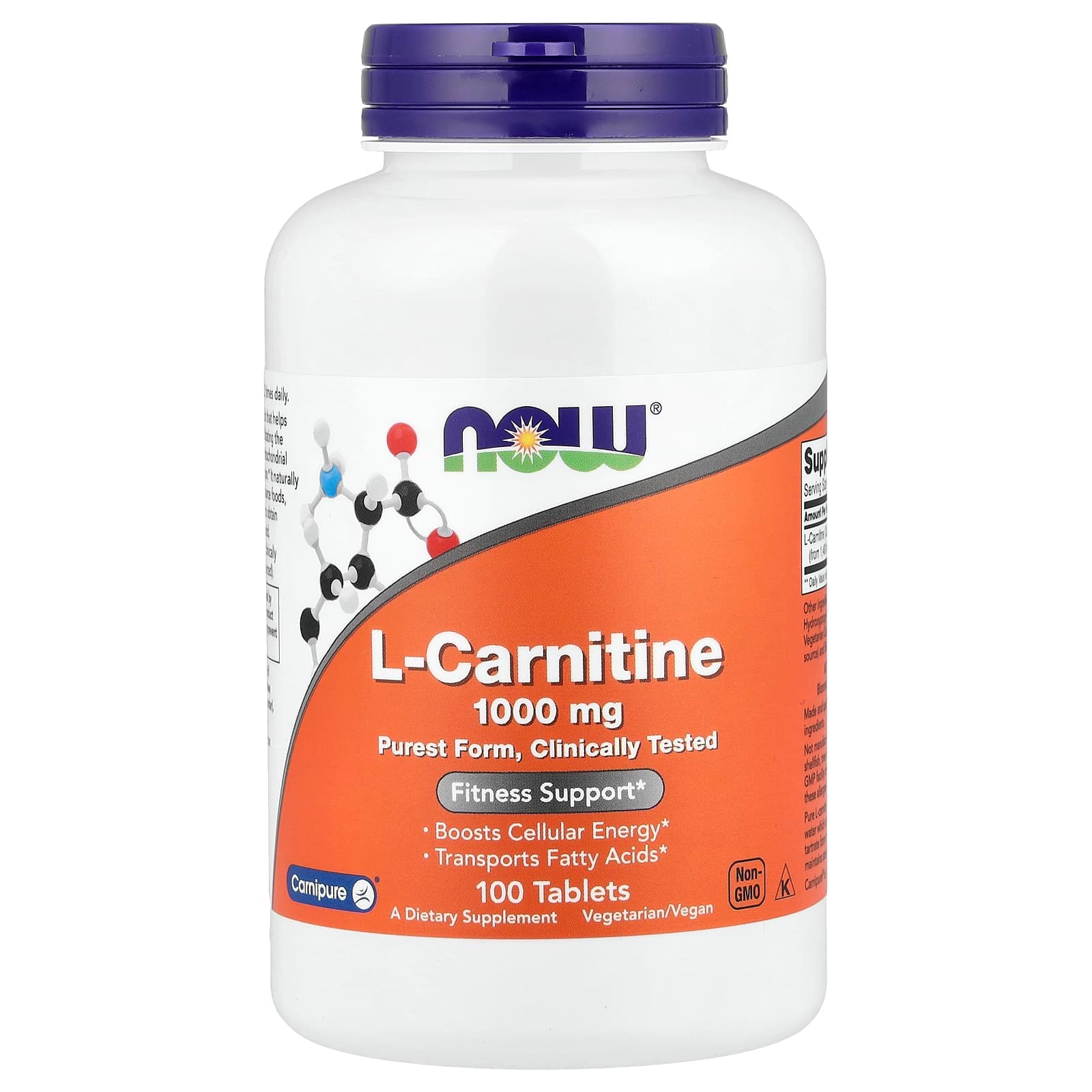 NOW Foods L-Carnitine – 100 comprimés de NOW Foods