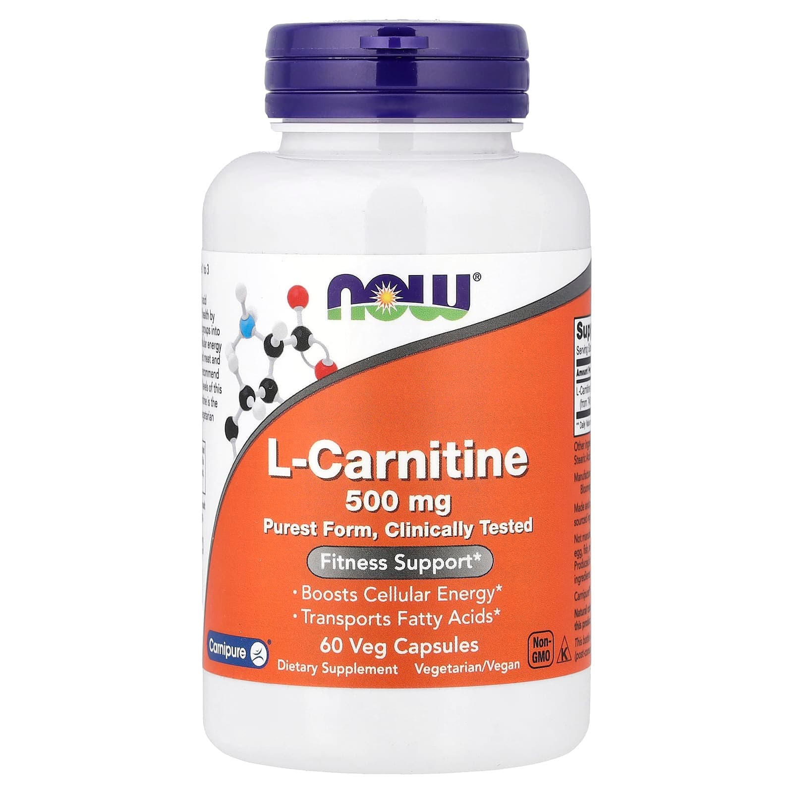 NOW Foods L-Carnitine – 60 gélules végétales de NOW Foods