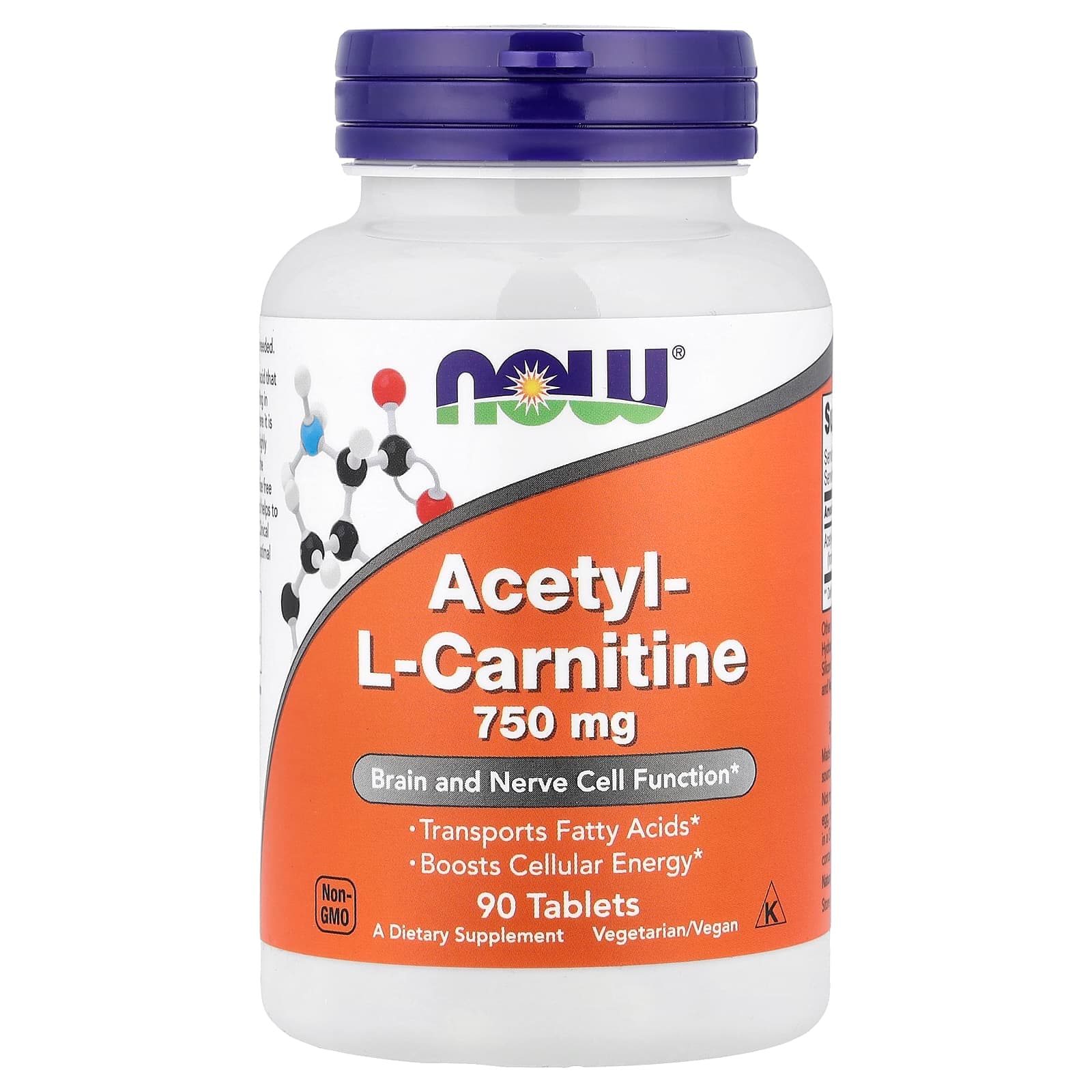 NOW Foods Acetyl-L Carnitine – 90 comprimés de NOW Foods