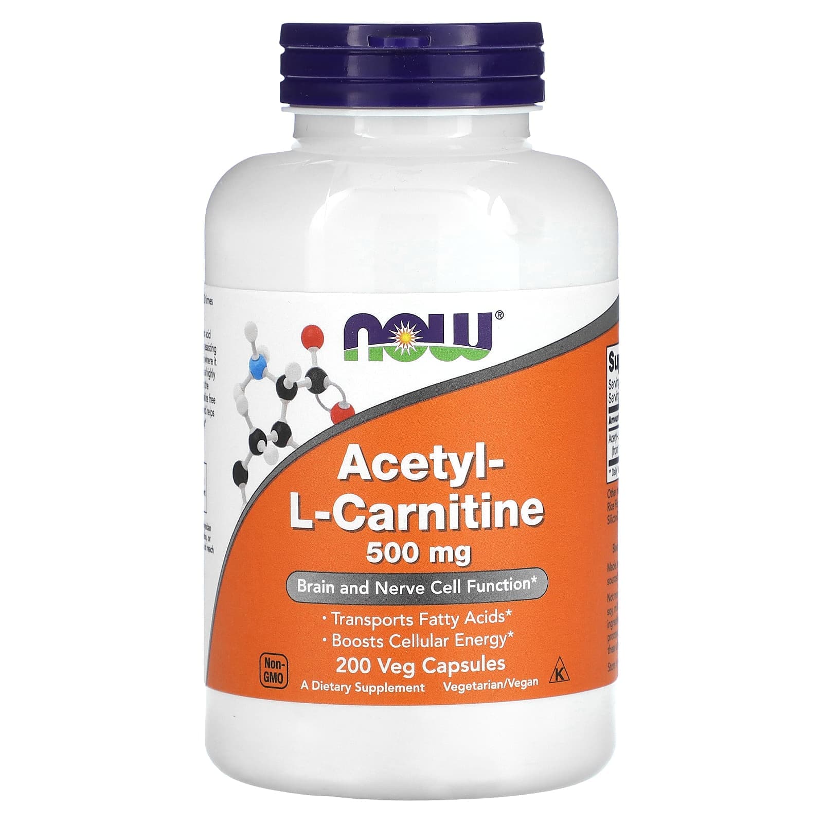 NOW Foods Acetyl-L-Carnitine – 200 gélules végétales de NOW Foods
