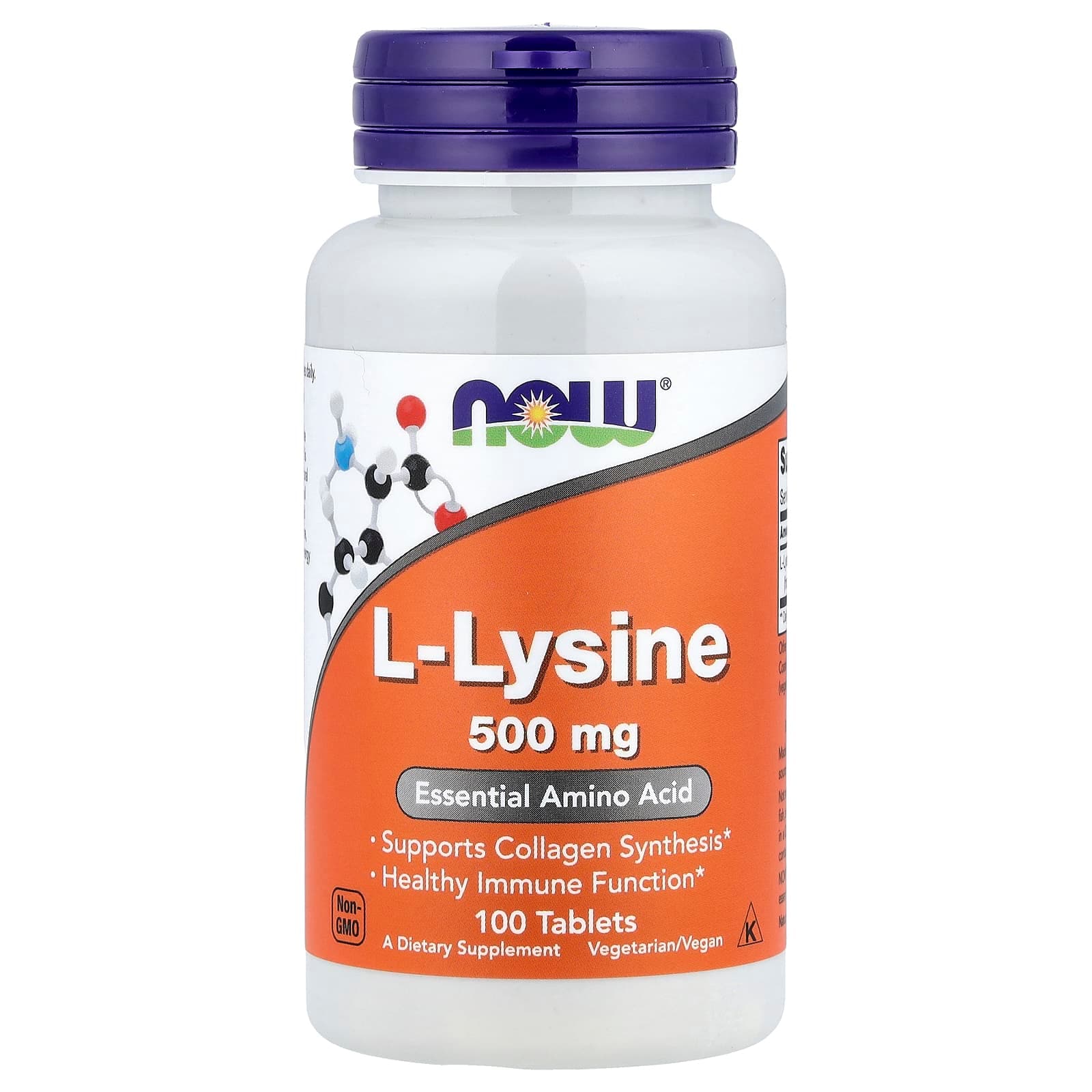 NOW Foods L-Lysine – 100 comprimés de NOW Foods