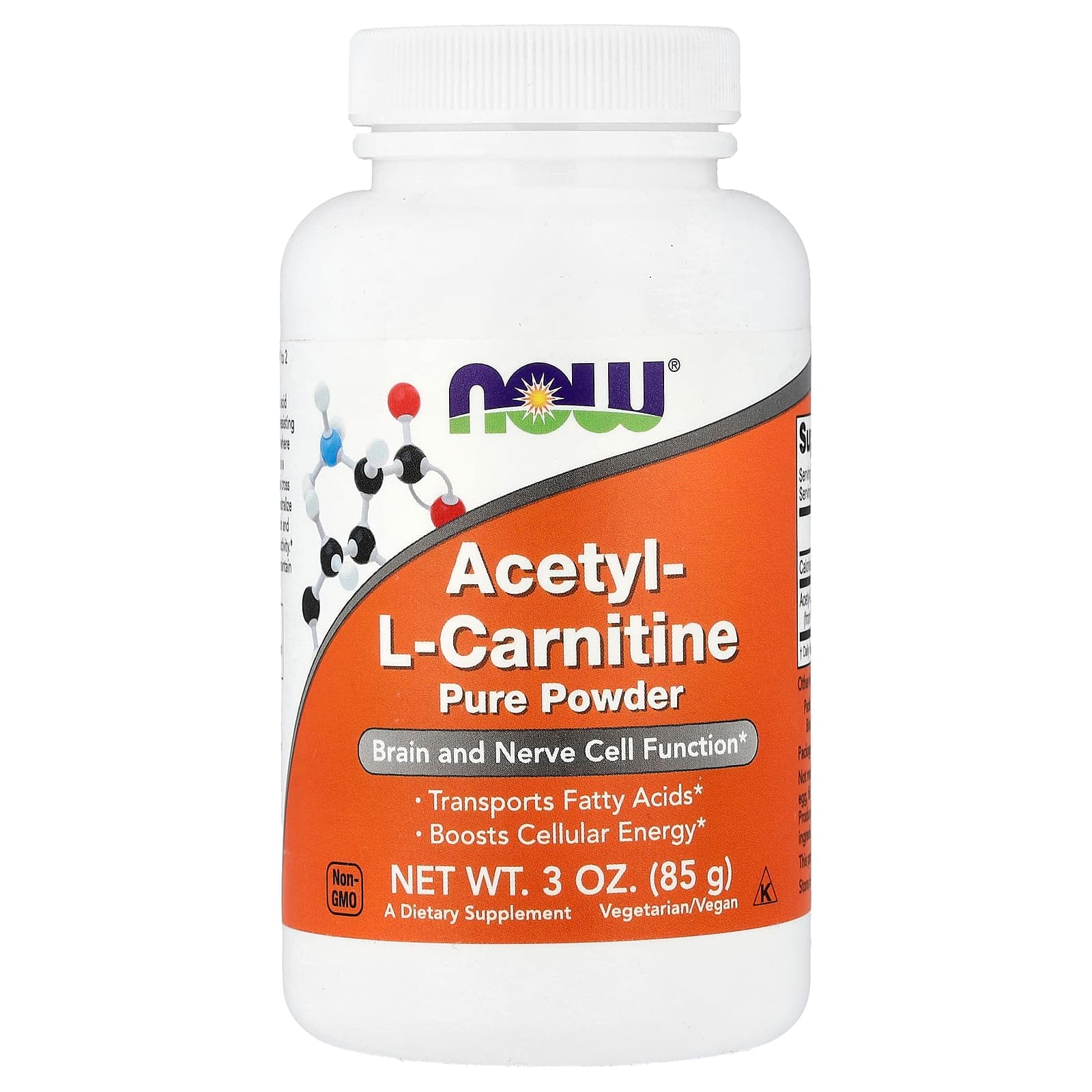 NOW Foods Acetyl-L-Carnitine Pure Powder – 85 g de NOW Foods