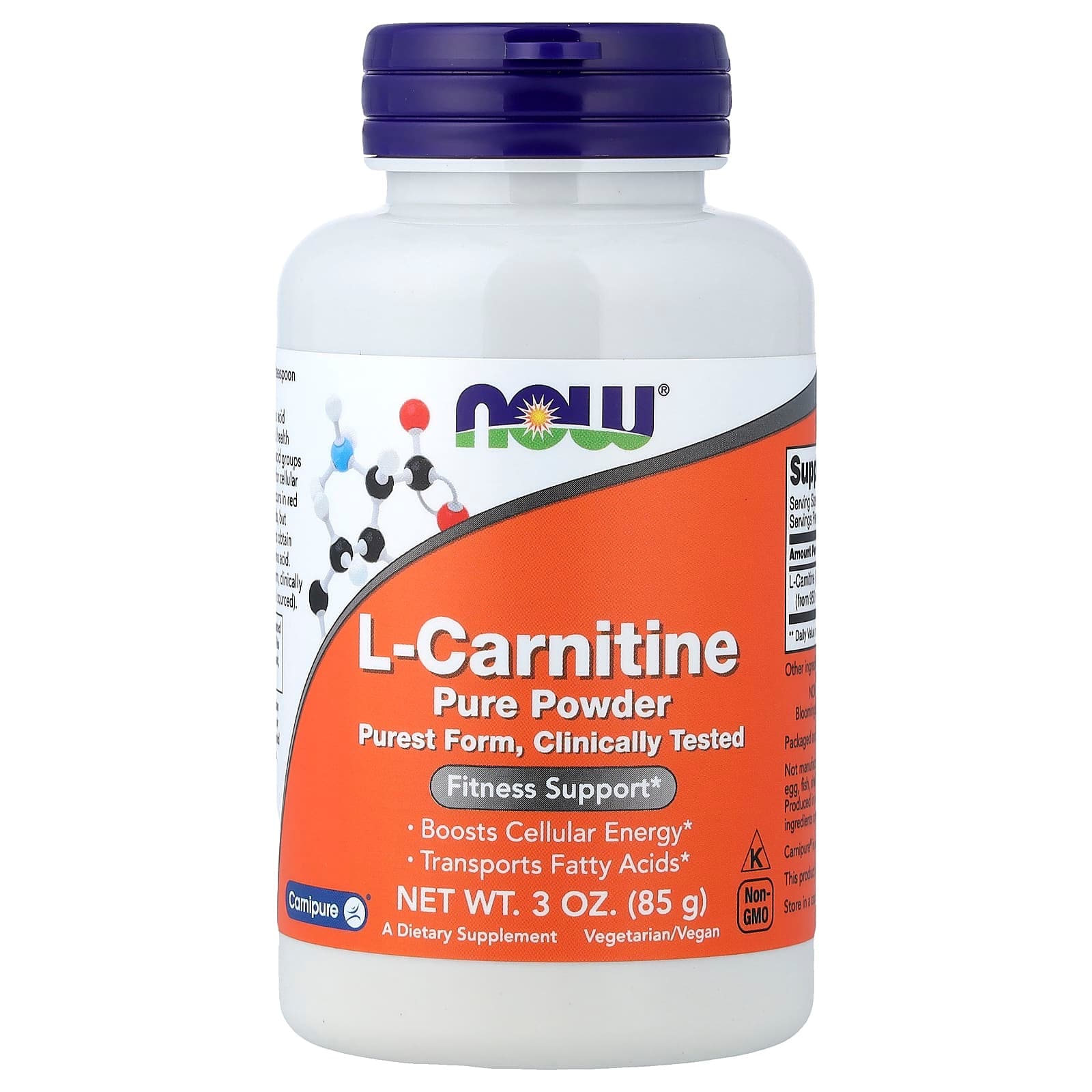 NOW Foods L-Carnitine Pure Powder – 85 g de NOW Foods