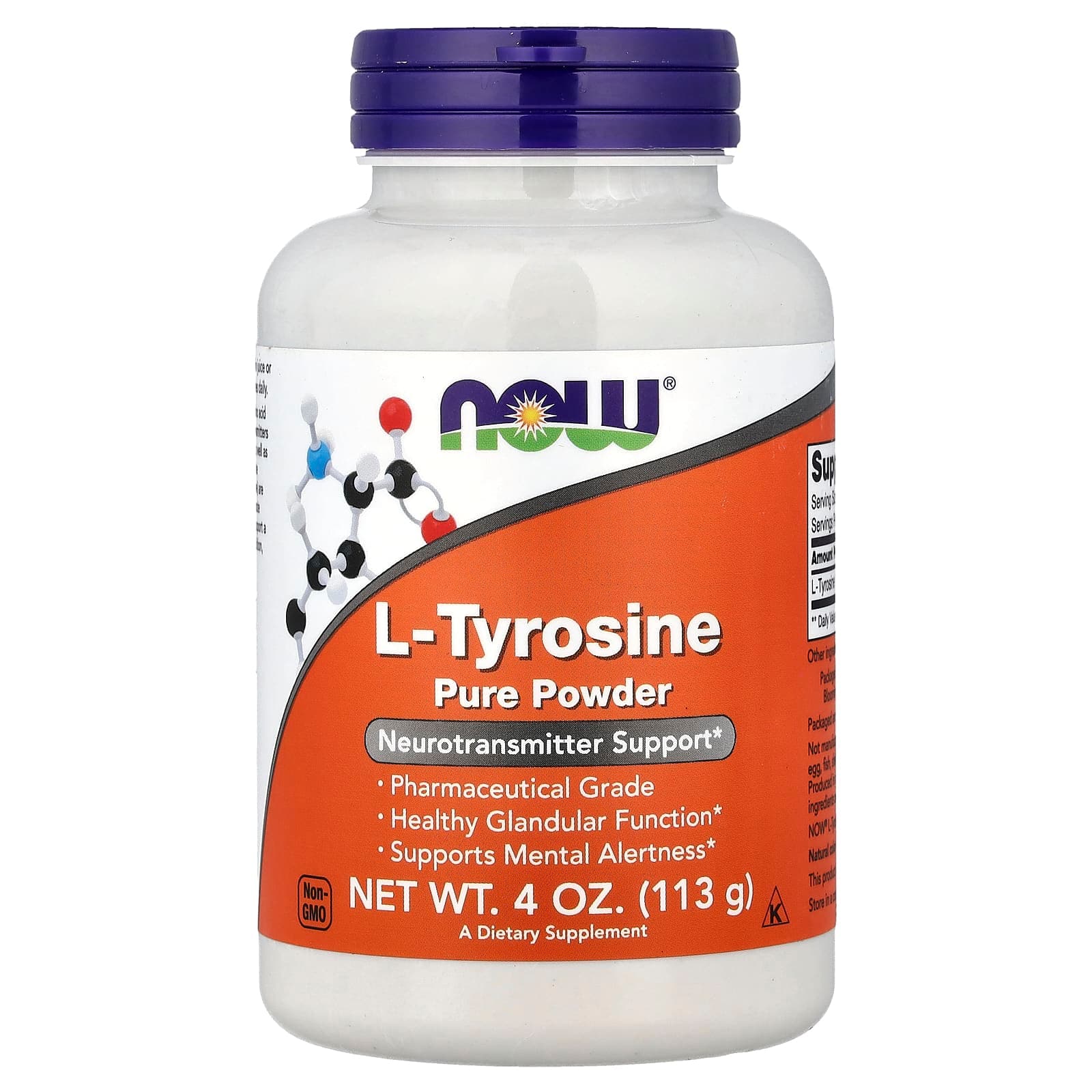 NOW Foods L-Tyrosine Pure Powder – 113 g de NOW Foods