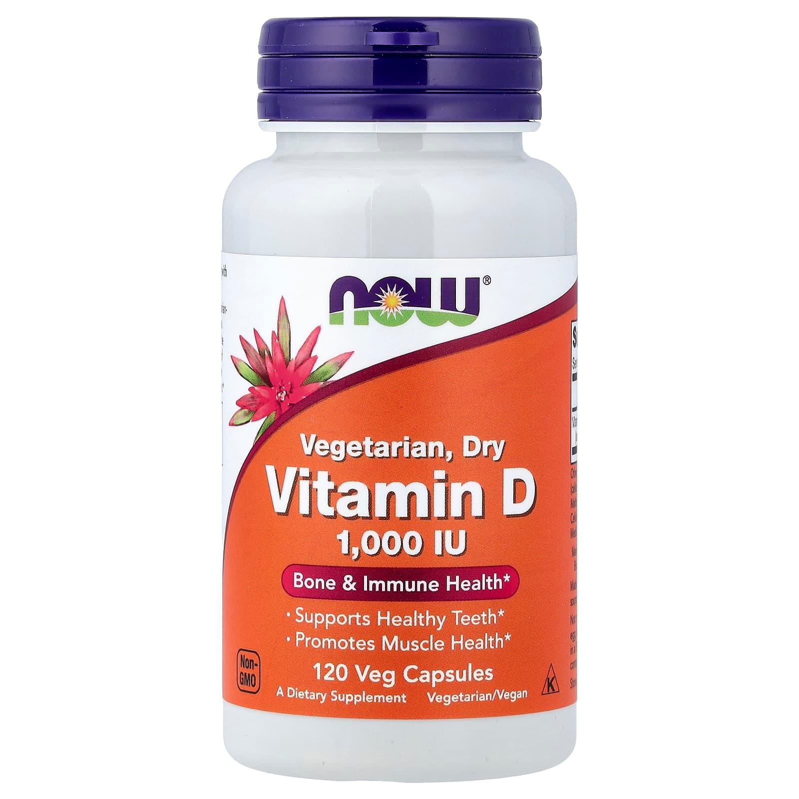 NOW Foods Vegetarian Dry Vitamin D – 120 gélules végétales de NOW Foods