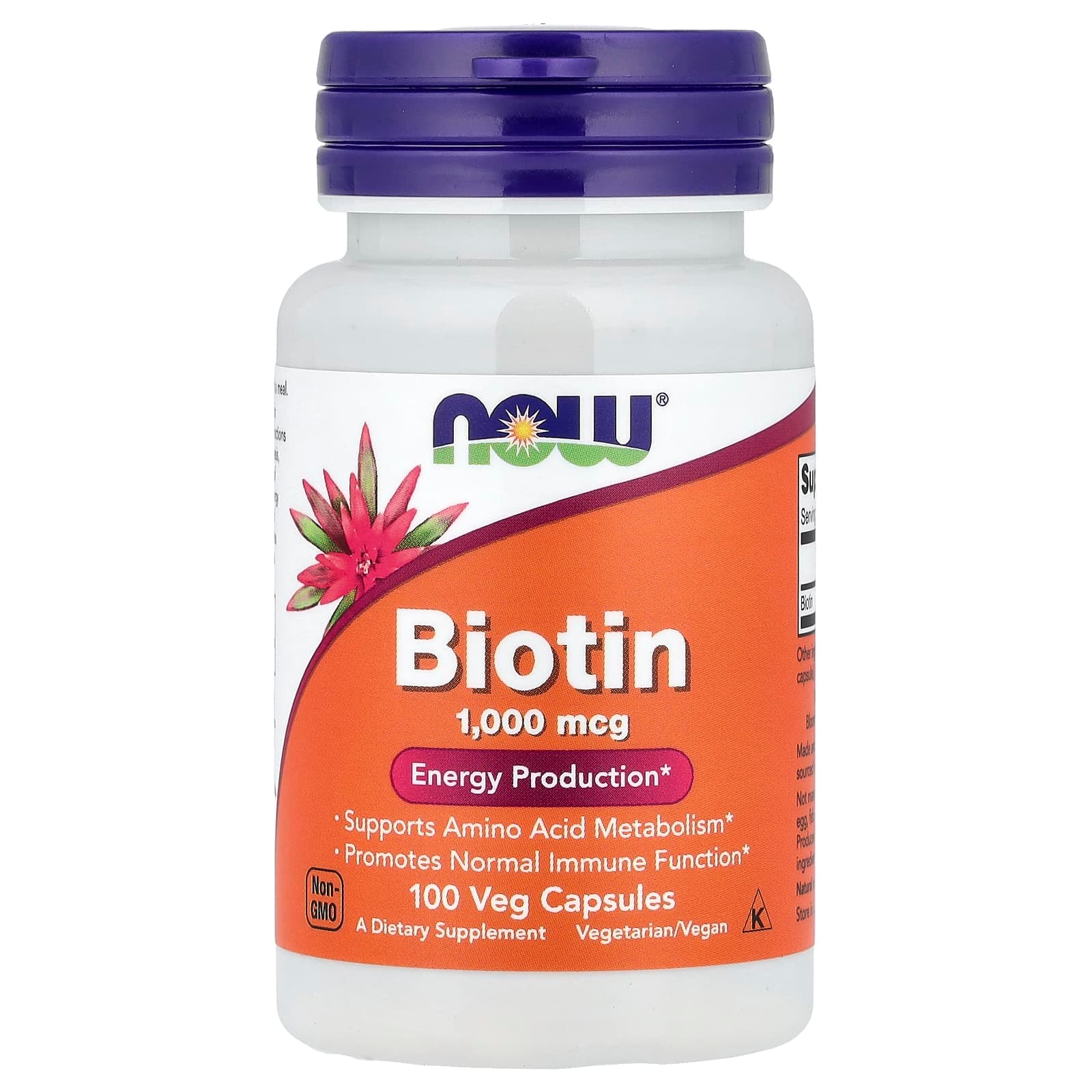 NOW Foods Biotin – 100 gélules végétales de NOW Foods