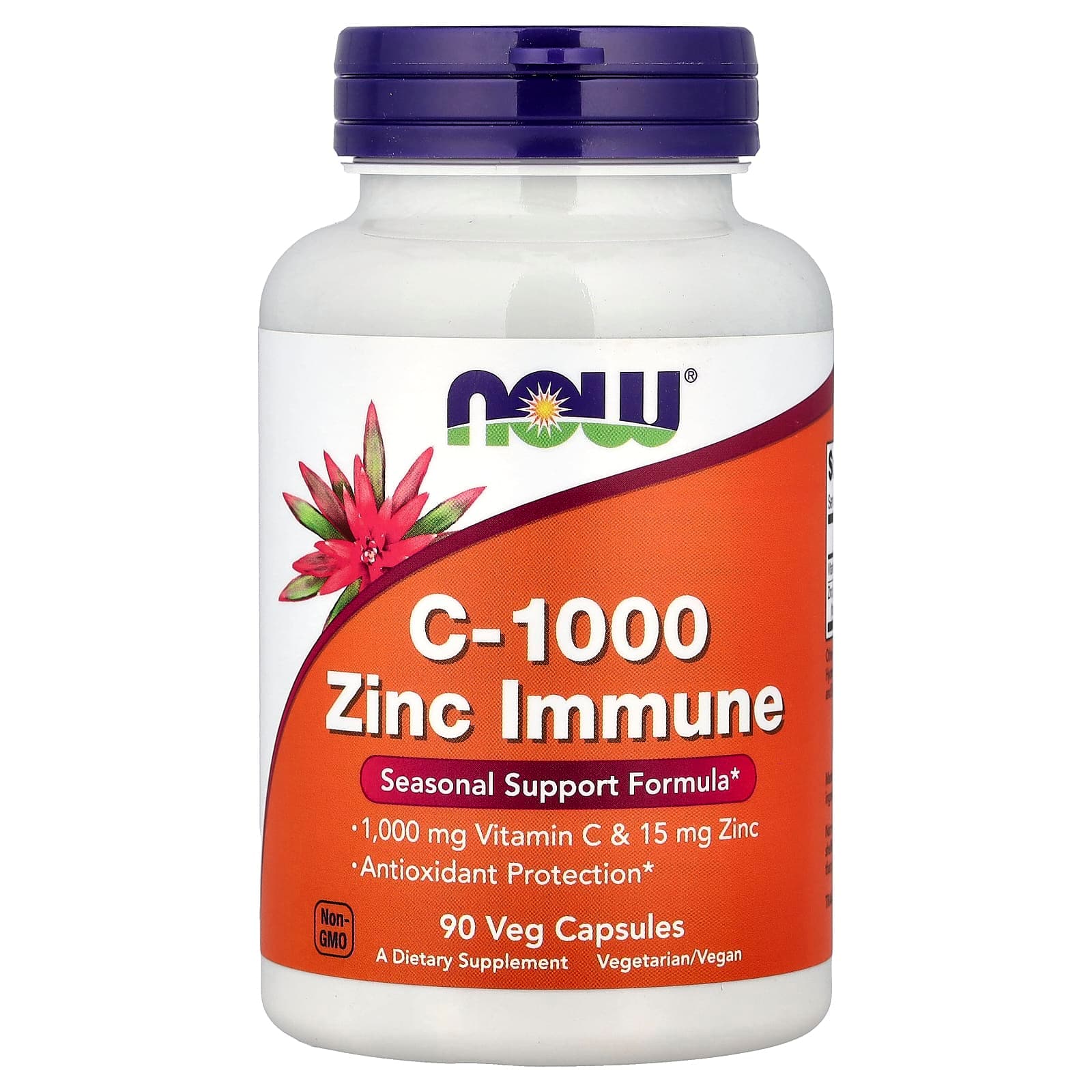 NOW Foods C-1000, Zinc Immune – 90 gélules végétales de NOW Foods