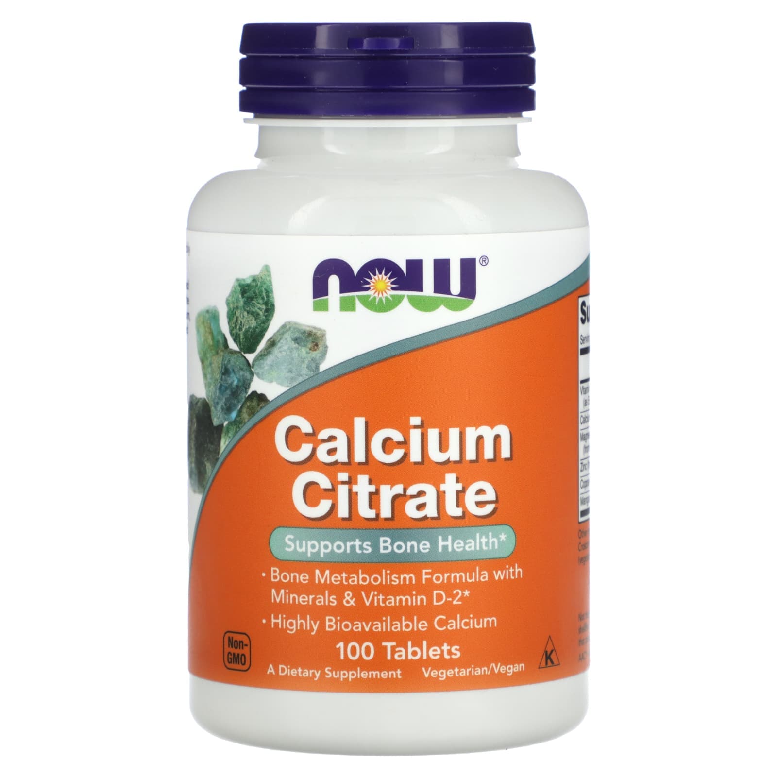 NOW Foods Calcium Citrate – 100 comprimés de NOW Foods
