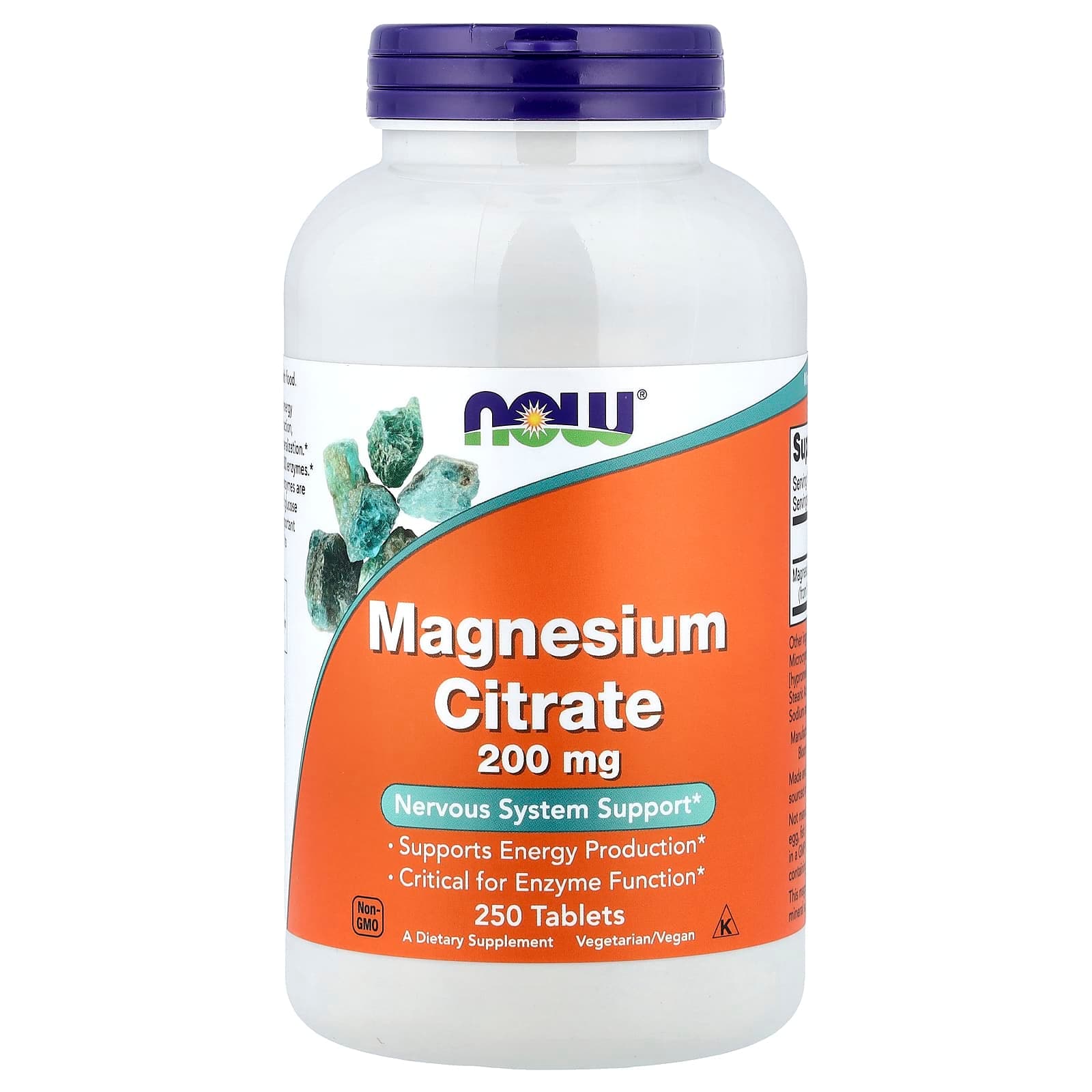 NOW Foods Magnesium Citrate – 250 comprimés de NOW Foods