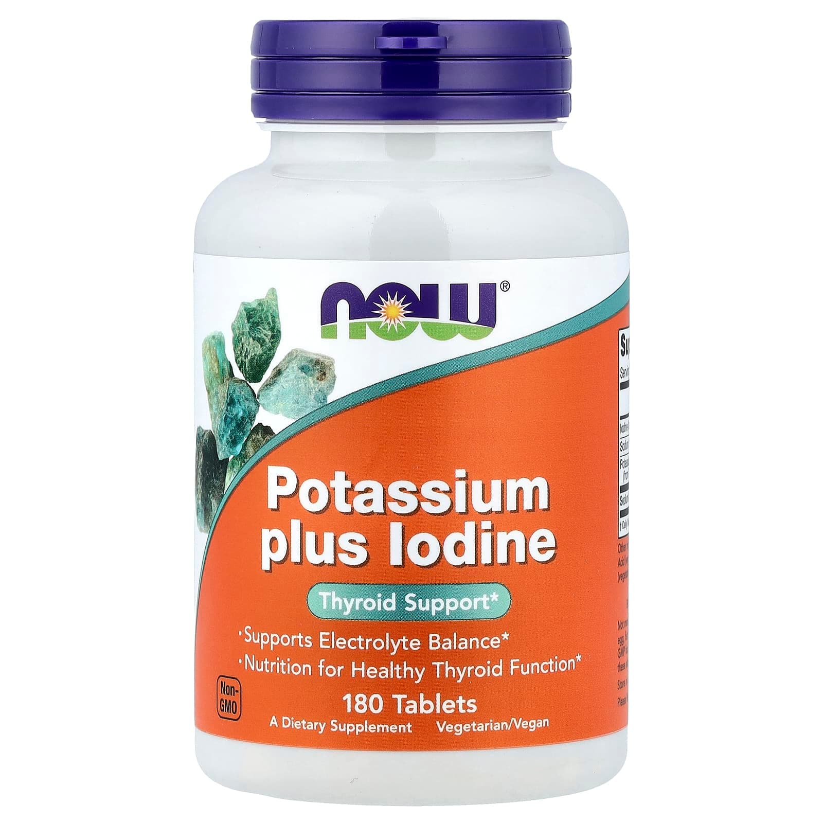NOW Foods Potassium Plus Iodine – 180 comprimés de NOW Foods