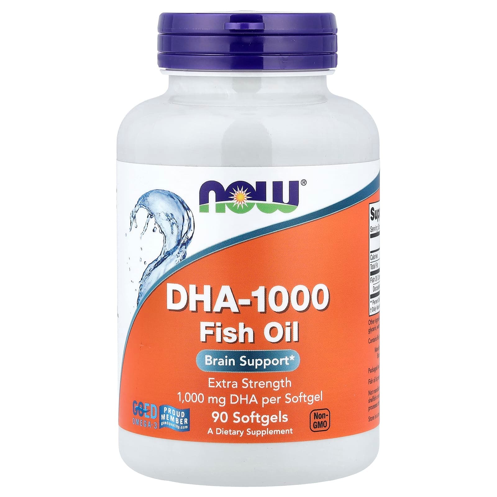 NOW Foods DHA-1000 Fish Oil – 90 capsules molles de NOW Foods