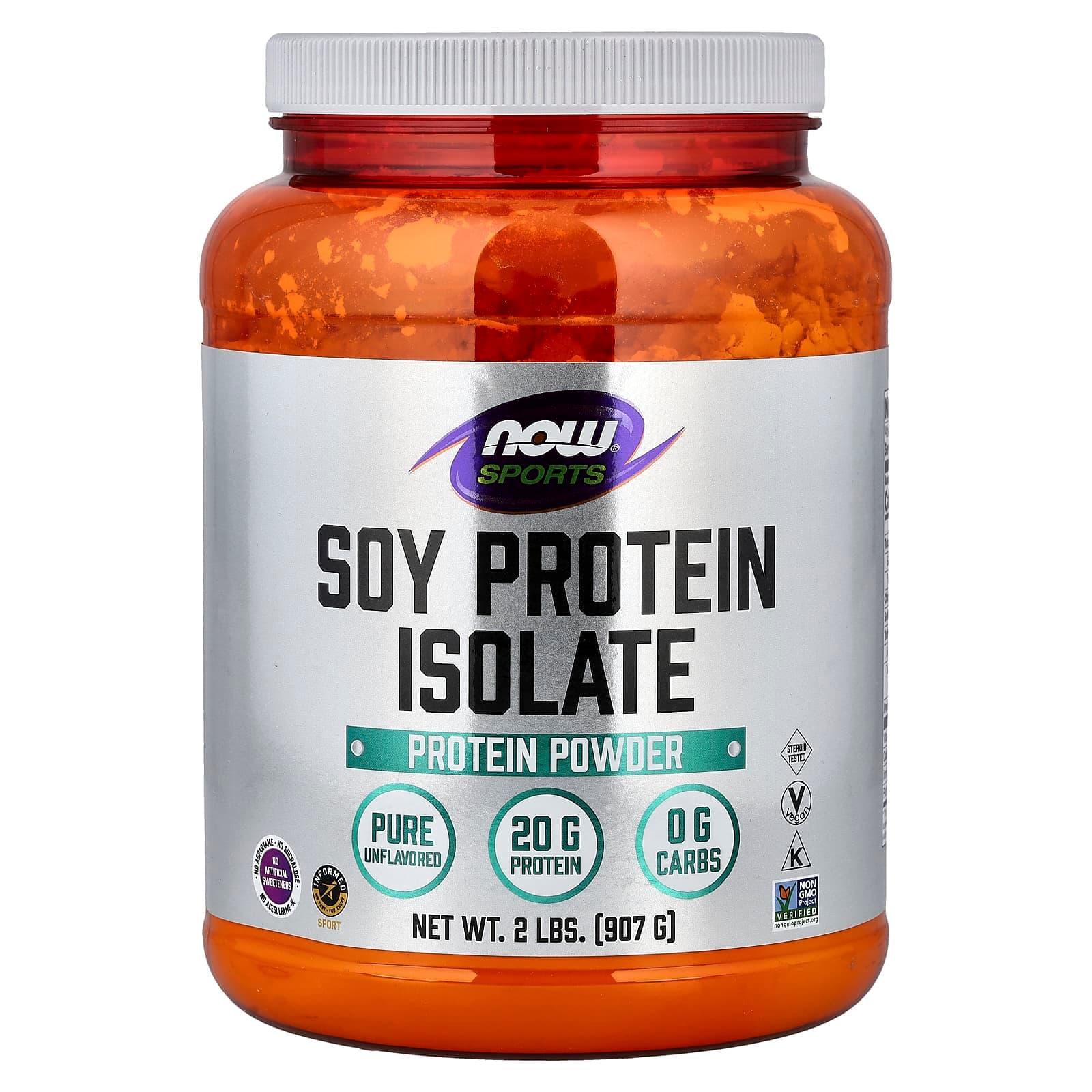 NOW Foods Sports, Soy Protein Isolate, Pure Unflavored – Sans arôme – 907 g de NOW Foods