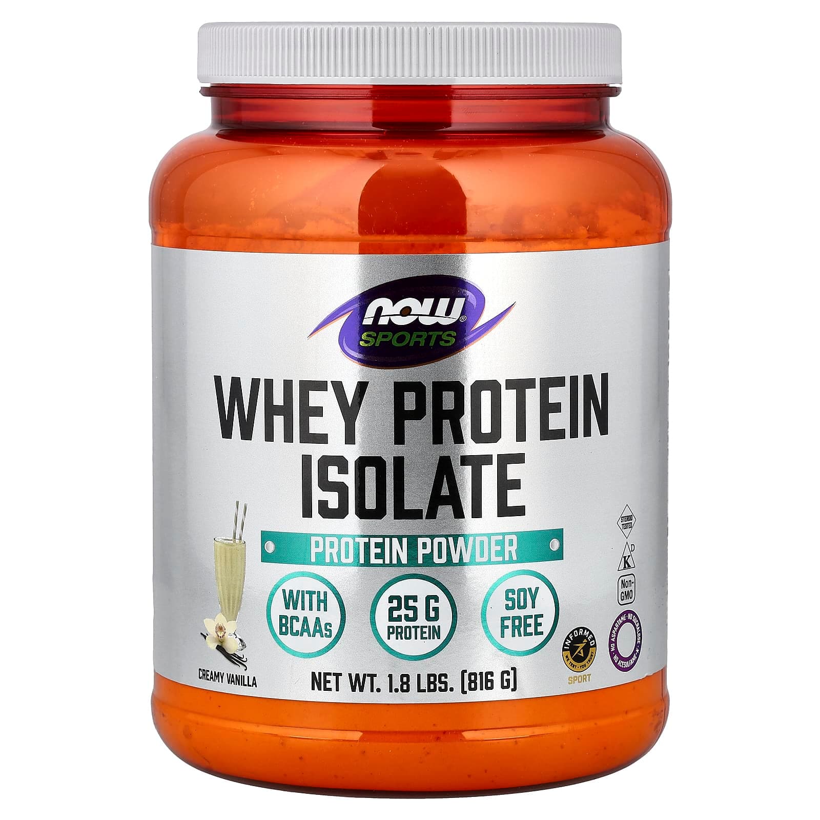 NOW Foods Sports, Whey Protein Isolate – Creamy Vanilla – 816 g de NOW Foods