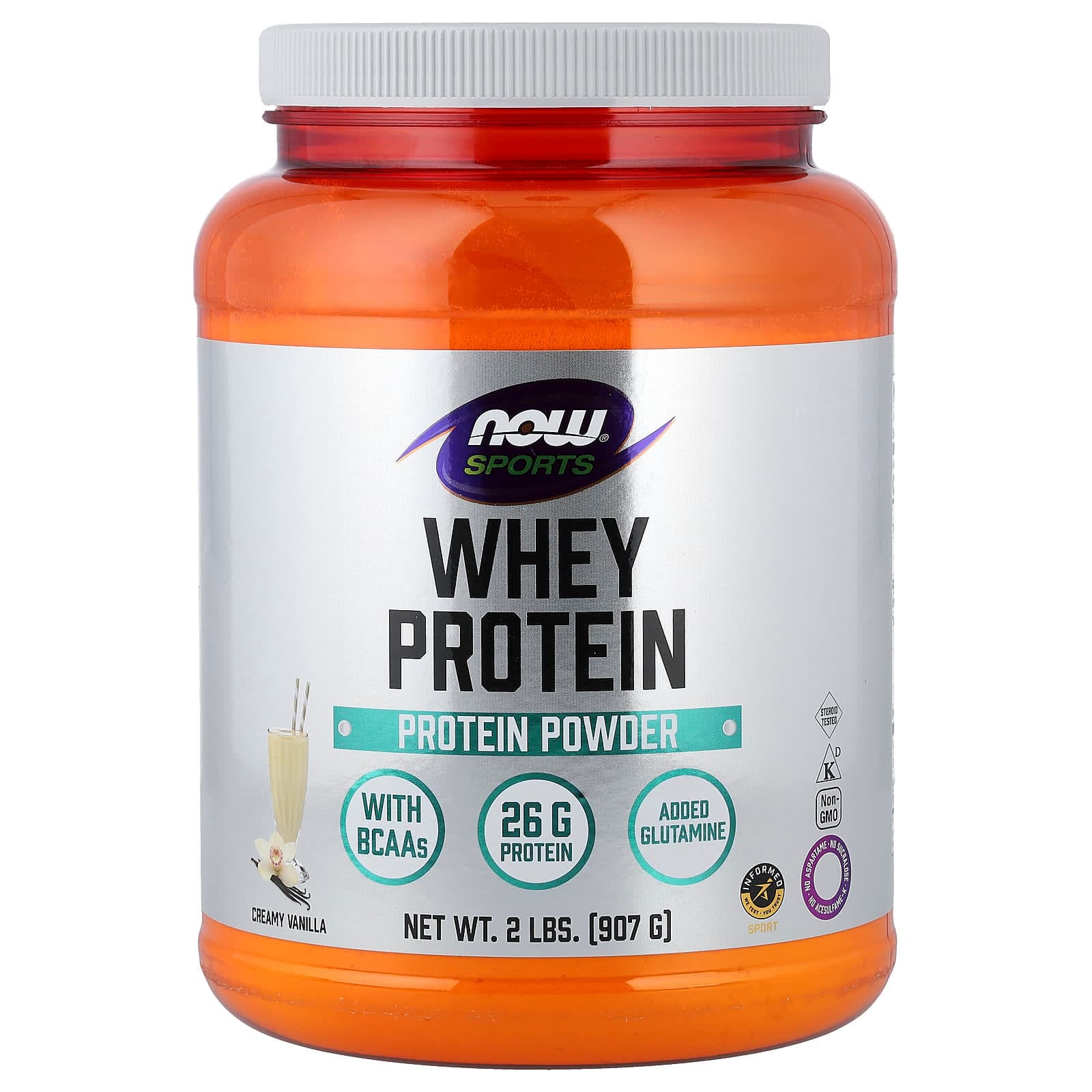 NOW Foods Sports, Whey Protein Powder – Creamy Vanilla – 907 g de NOW Foods