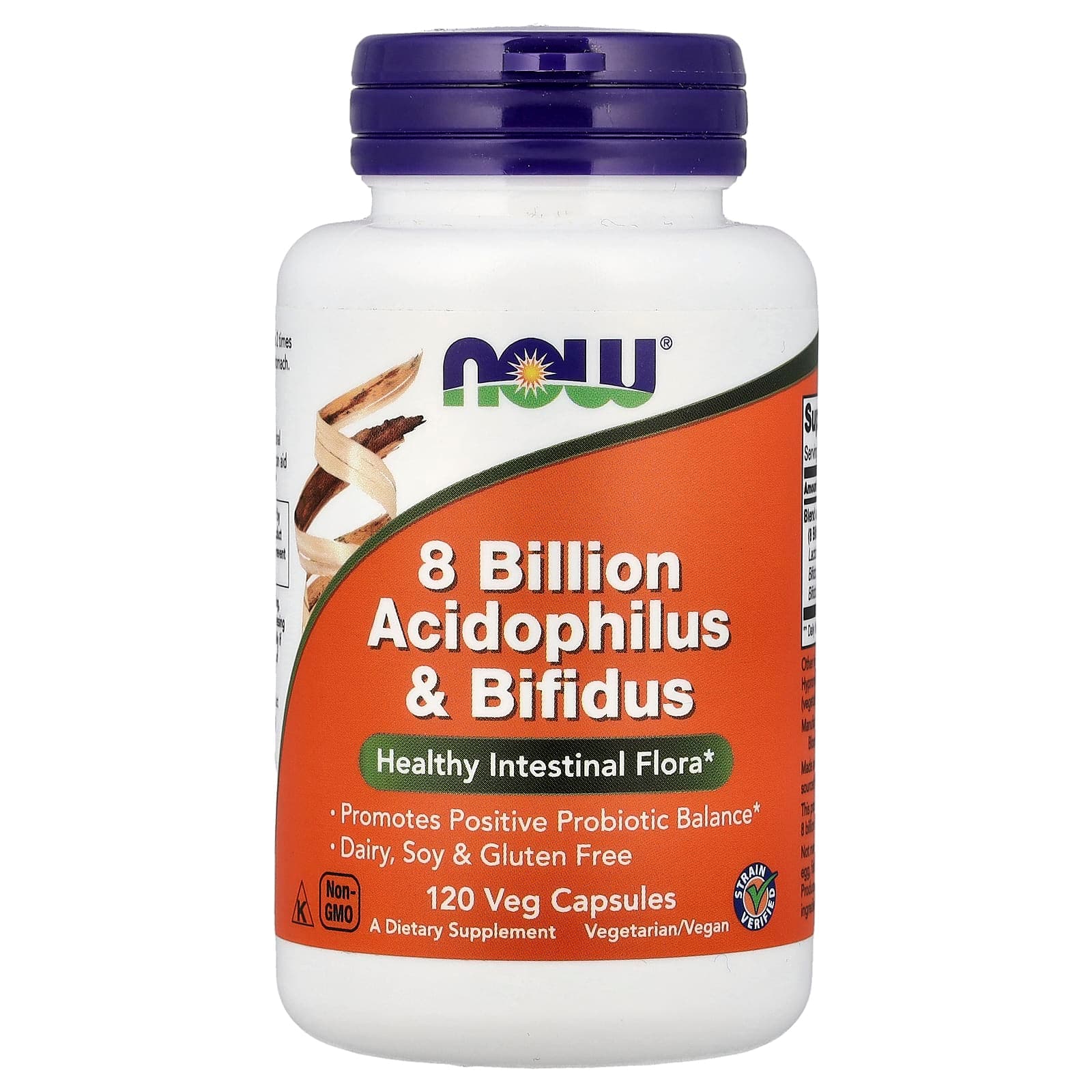 NOW Foods 8 Billion Acidophilus & Bifidus – 120 gélules végétales de NOW Foods