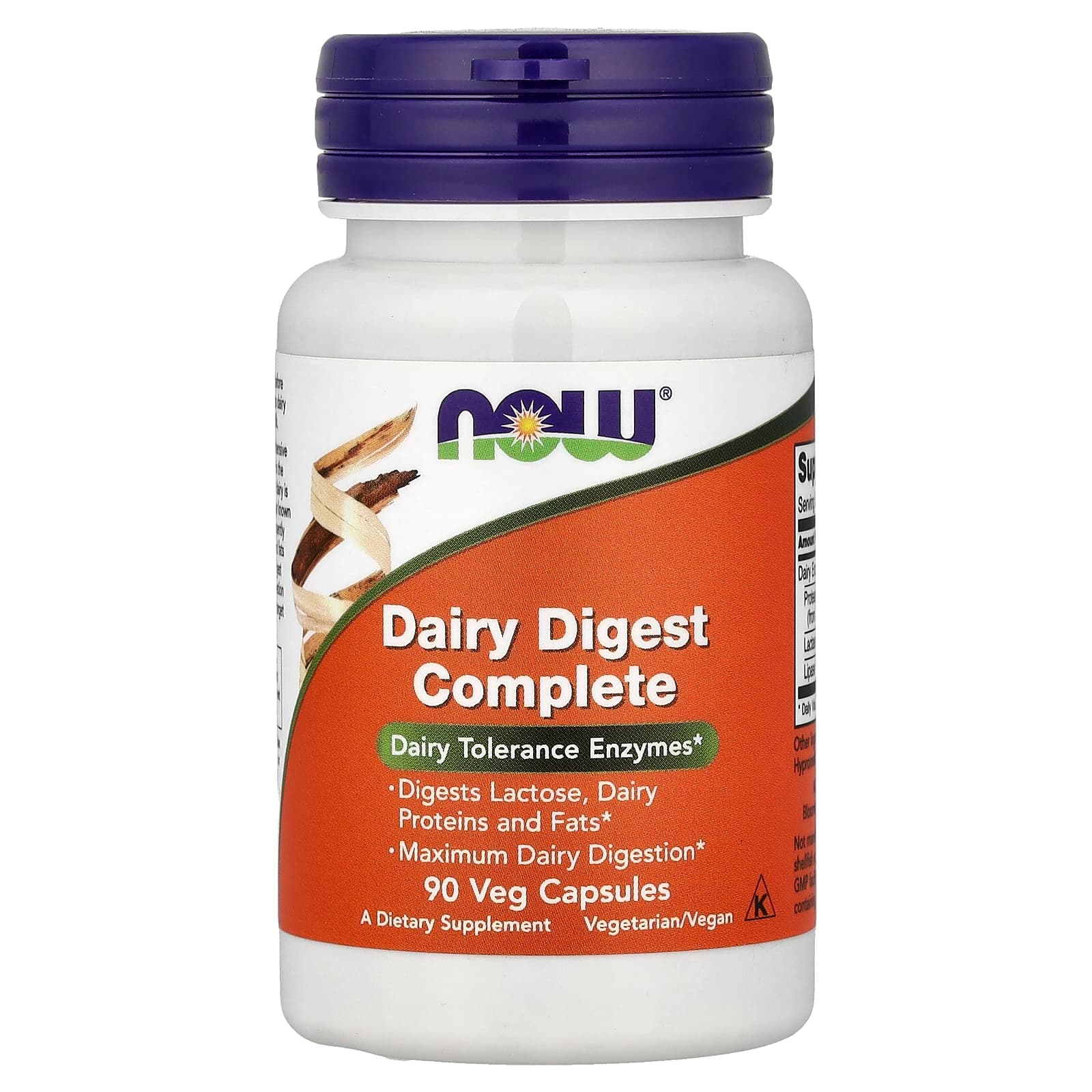 NOW Foods Dairy Digest Complete – 90 gélules végétales de NOW Foods