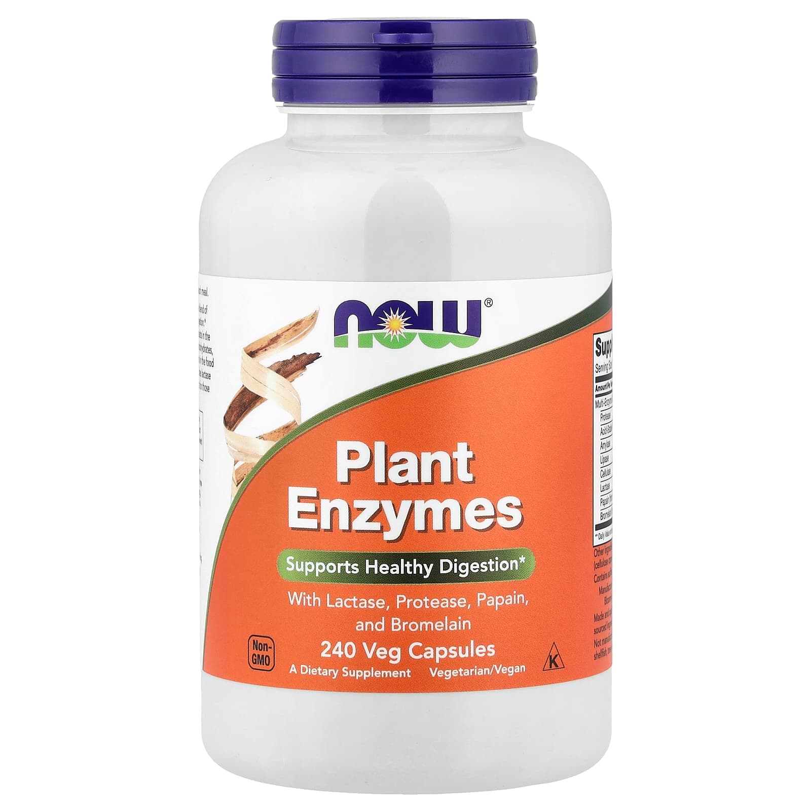 NOW Foods Plant Enzymes – 240 gélules végétales de NOW Foods