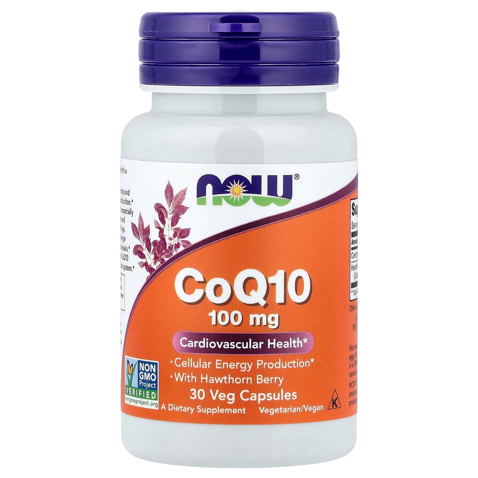 NOW Foods CoQ10 With Hawthorn Berry – CoQ10 With Hawthorn Berry – 30 gélules végétales de NOW Foods